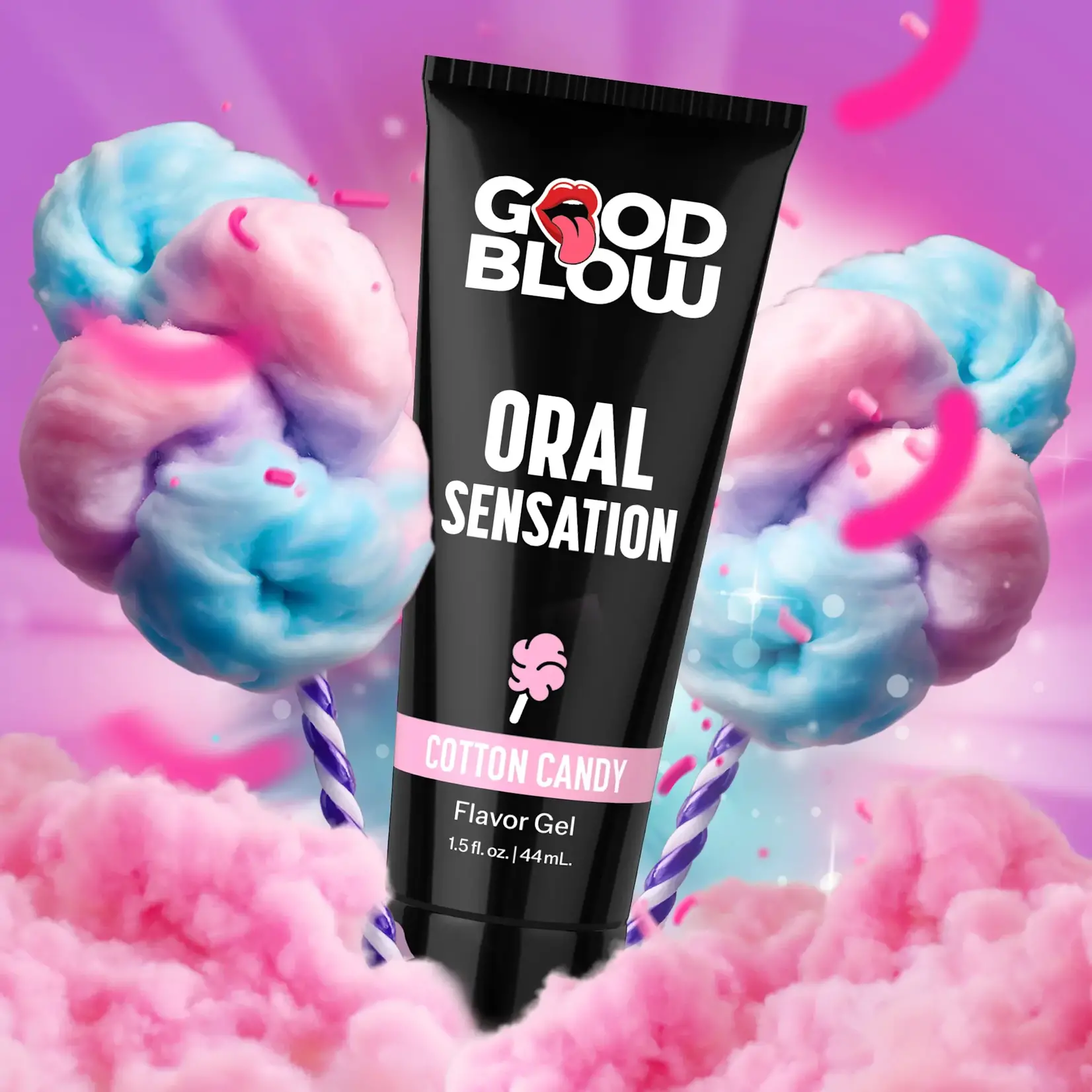 XR BRANDS GOOD BLOW ORAL SENSATION GEL 1.5OZ/44.4ML IN COTTON CANDY