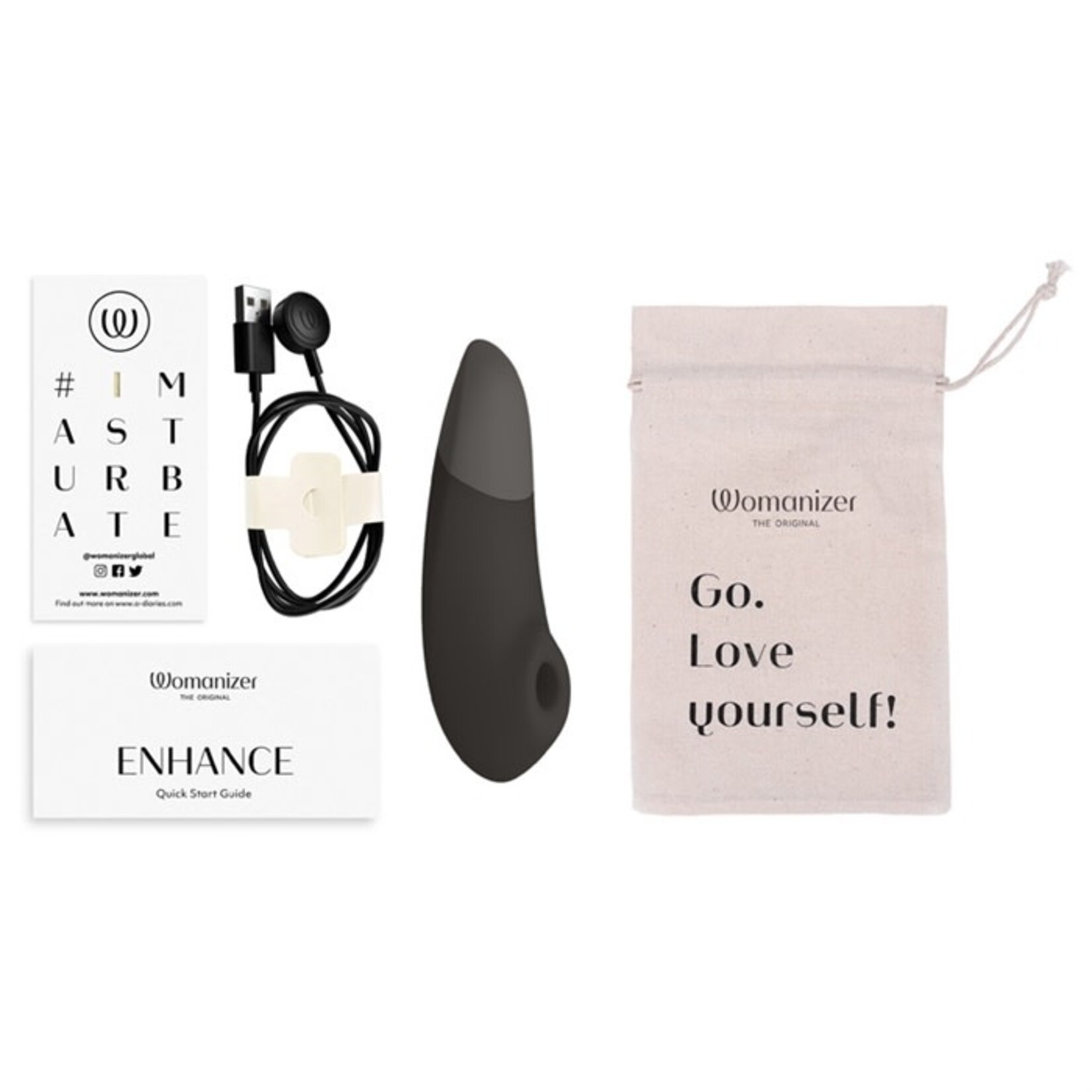 WOMANIZER WOMANIZER ENHANCE PLEASURE AIR VIBE IN BLACK