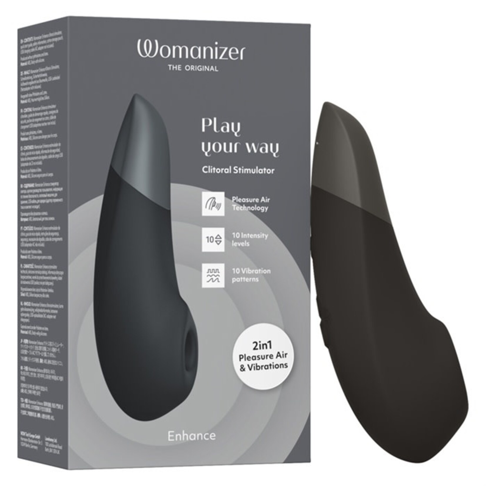 WOMANIZER WOMANIZER ENHANCE PLEASURE AIR VIBE IN BLACK