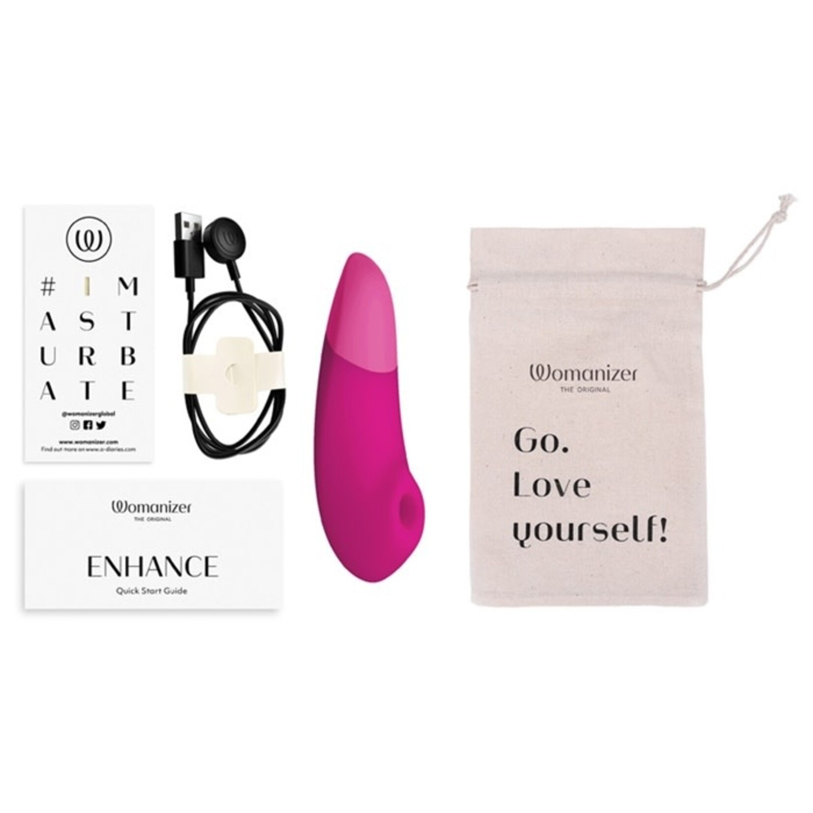 WOMANIZER WOMANIZER ENHANCE PLEASURE AIR VIBE IN PINK