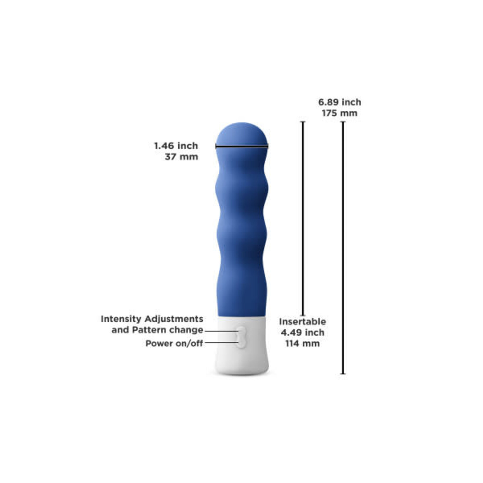 NS NOVELTIES INYA SHAKE WEIGHTED VIBE IN BLUE