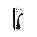 PIPEDREAM ICICLES NO. 87 GLASS DILDO IN BLACK
