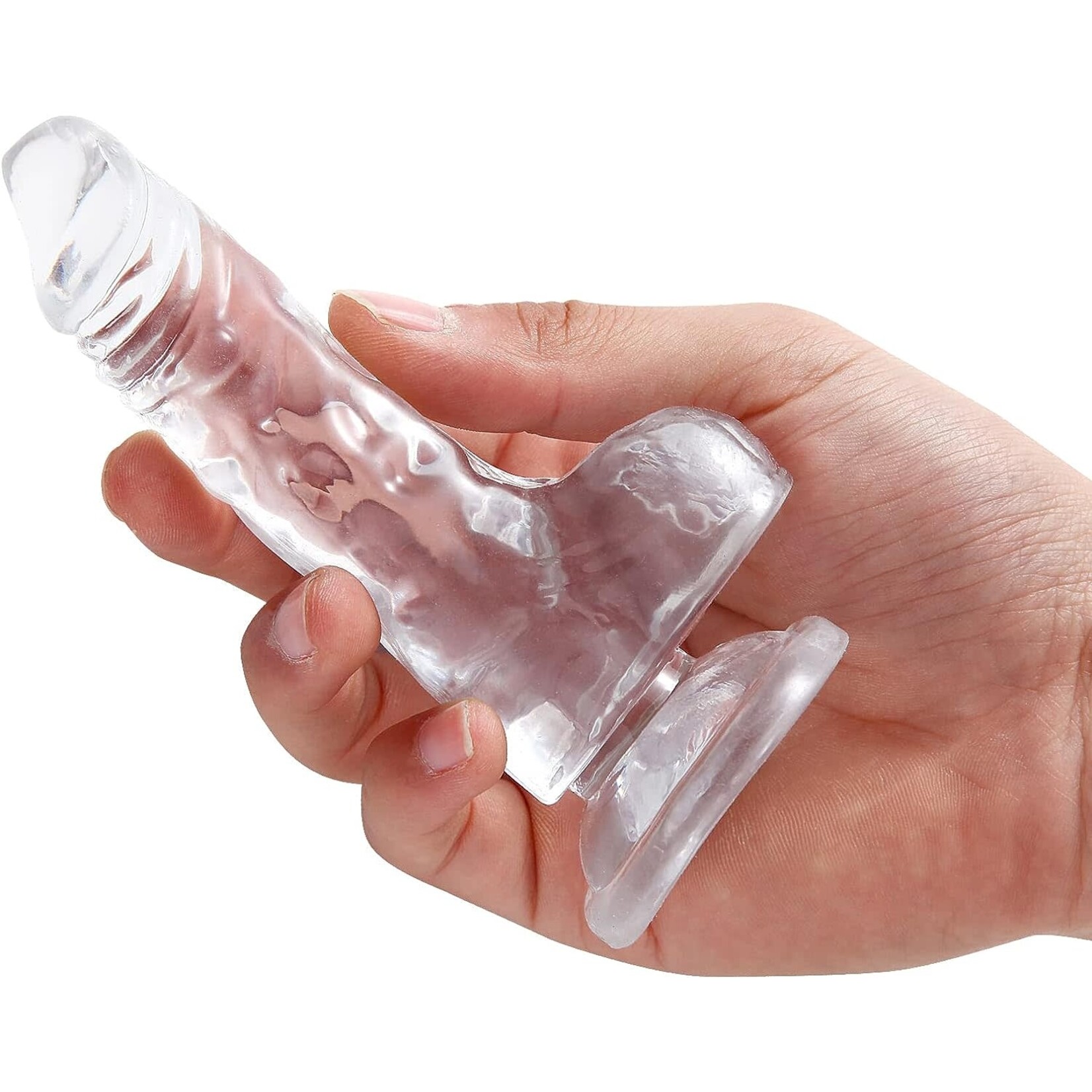5.3" MR. RUDE -CRYSTAL JELLIES REALISTIC DILDO CLEAR