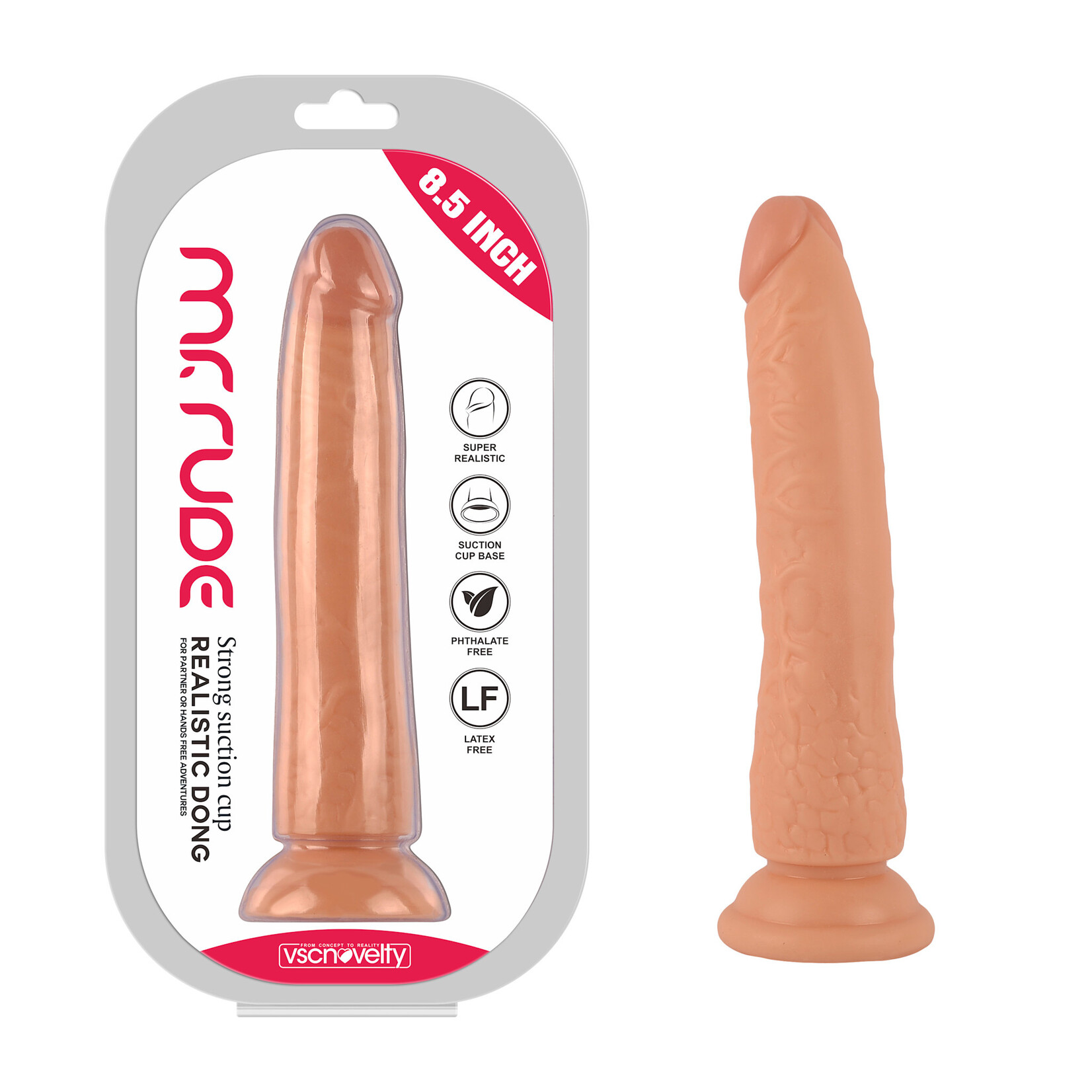 MR. RUDE 8.5" REALISTIC DONG FLESH