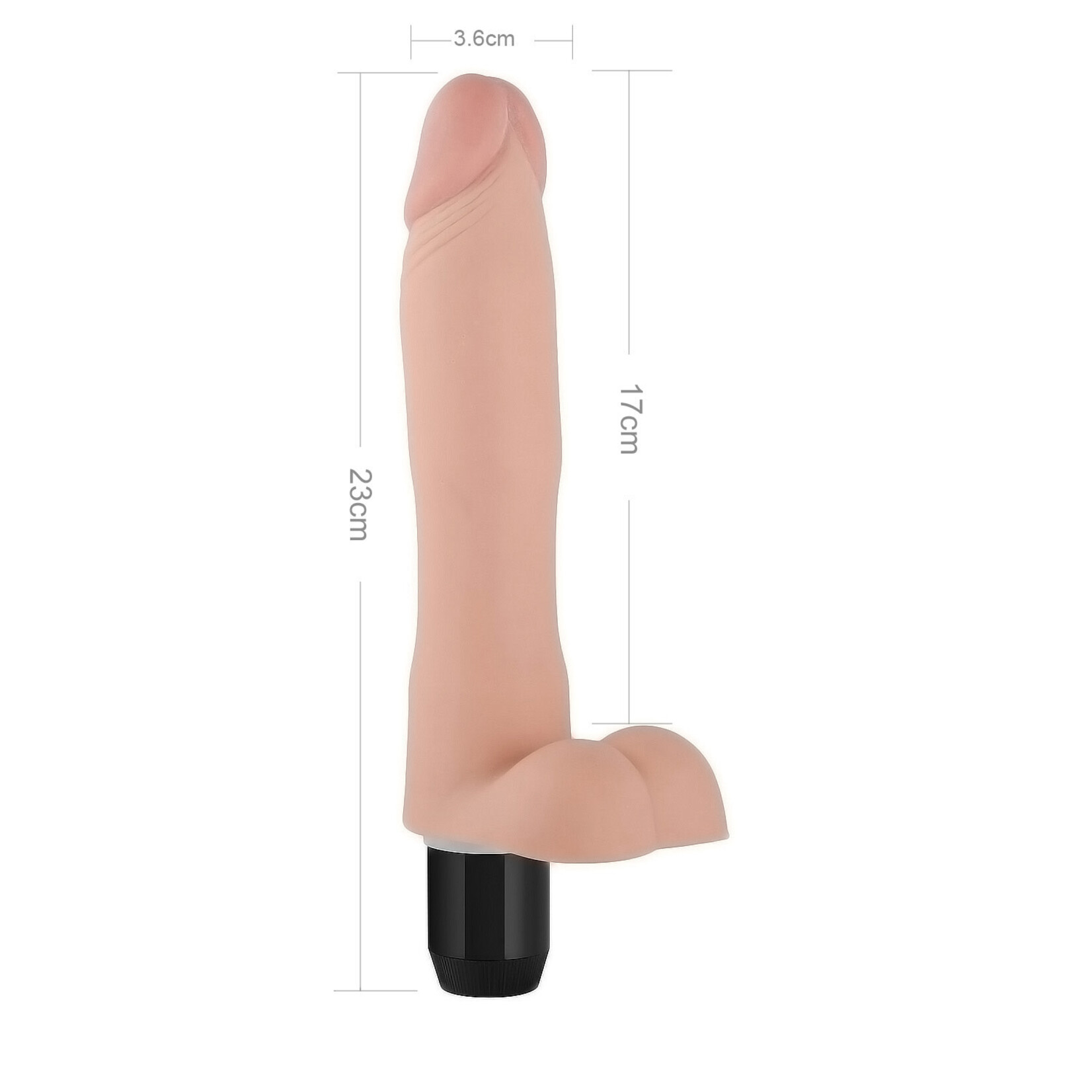 9.0" EXTREME SOFT REALISTIC DILDO VIBRATOR -BENDABLE&POSABLE
