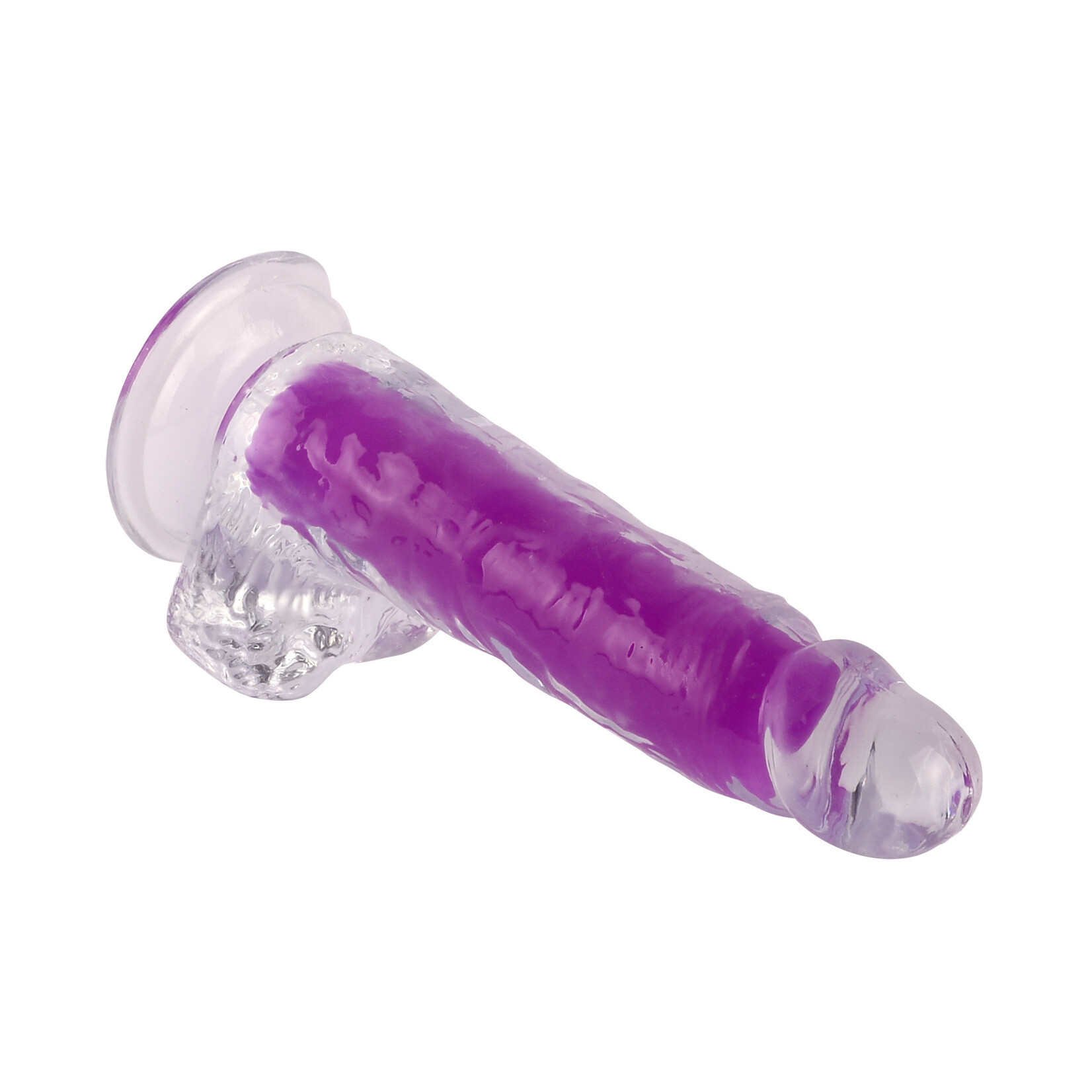 MR. RUDE 7.9"GLOW-IN-THE-DARK DONG PURPLE