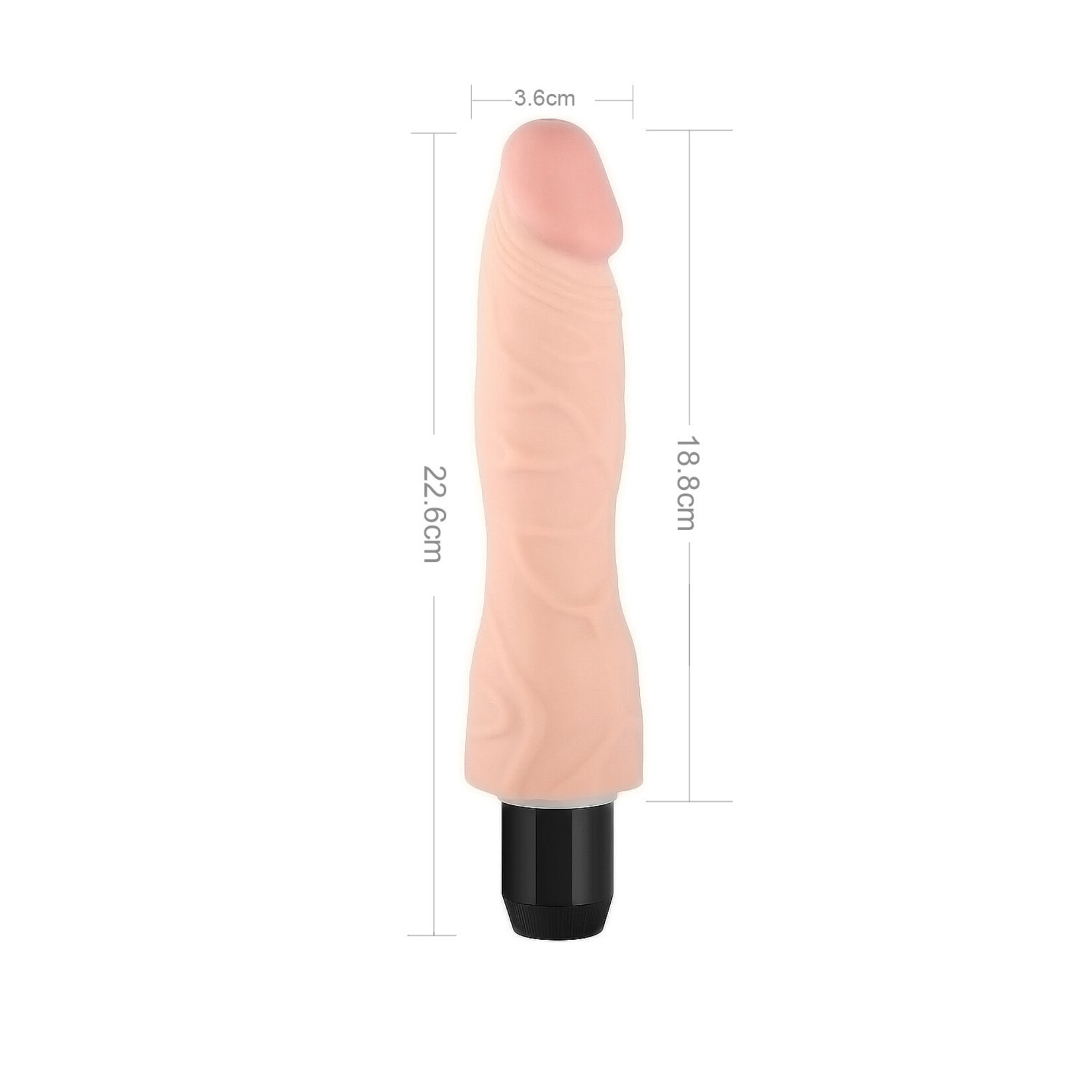 8.9" EXTREME SOFT REALISTIC DILDO VIBRATOR-BENDABLE&POSABLE