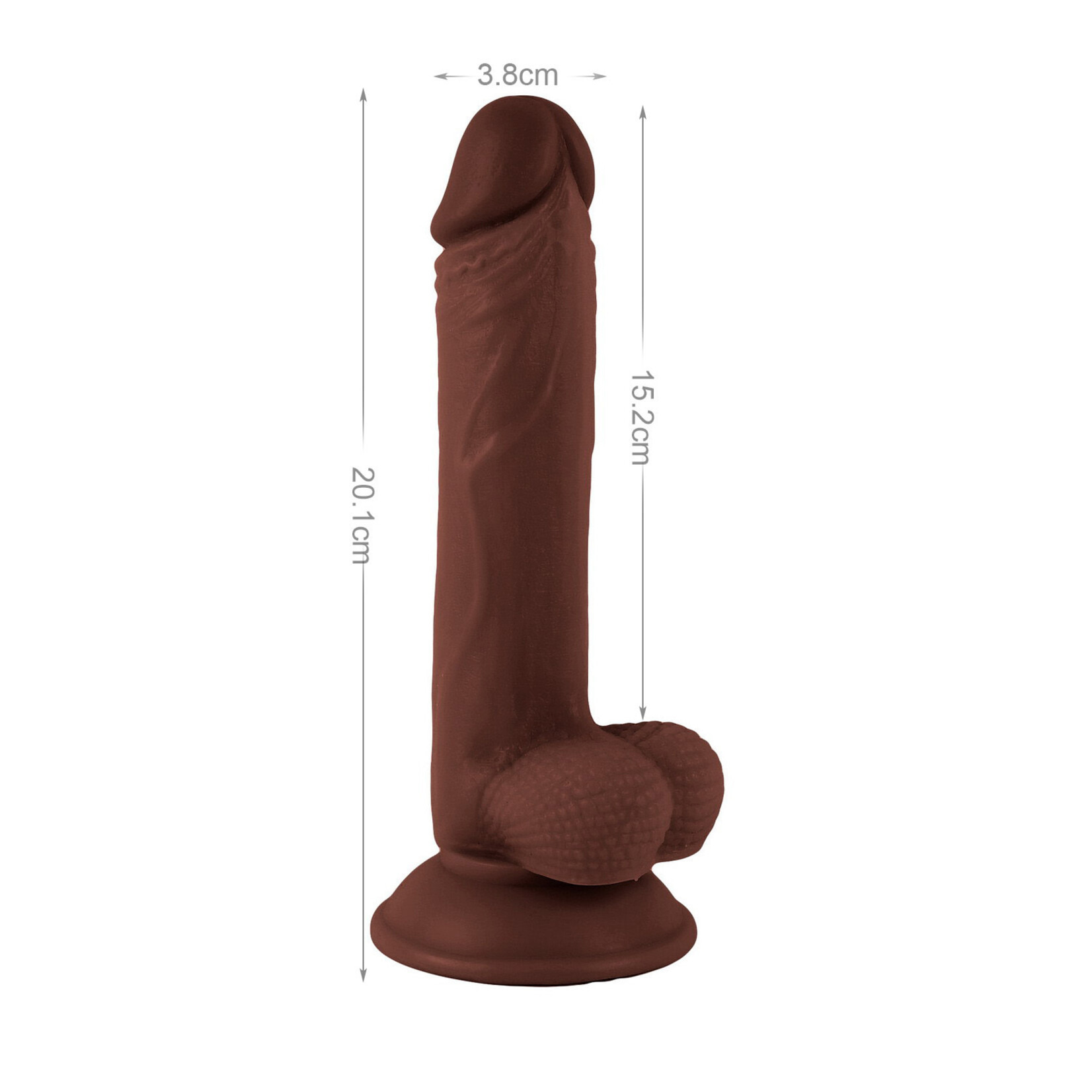 MR. RUDE 7.9" REALISTIC DONG BROWN