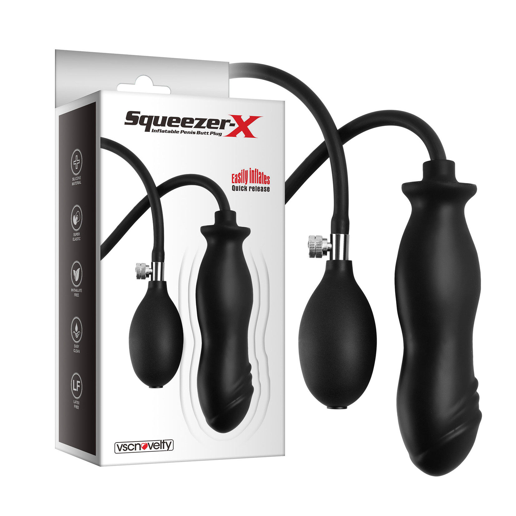 SQUEEZER-X INFLATABLE PENIS BUTT PLUG
