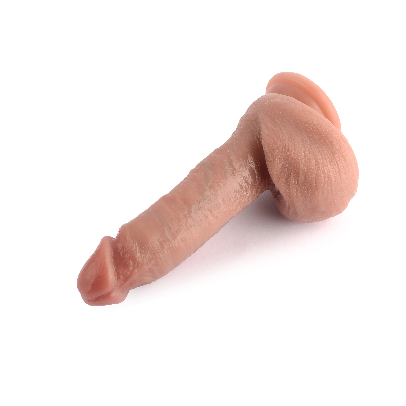 7.2" DUAL-LAYERED NATURE-FEEL SILICONE DILDO