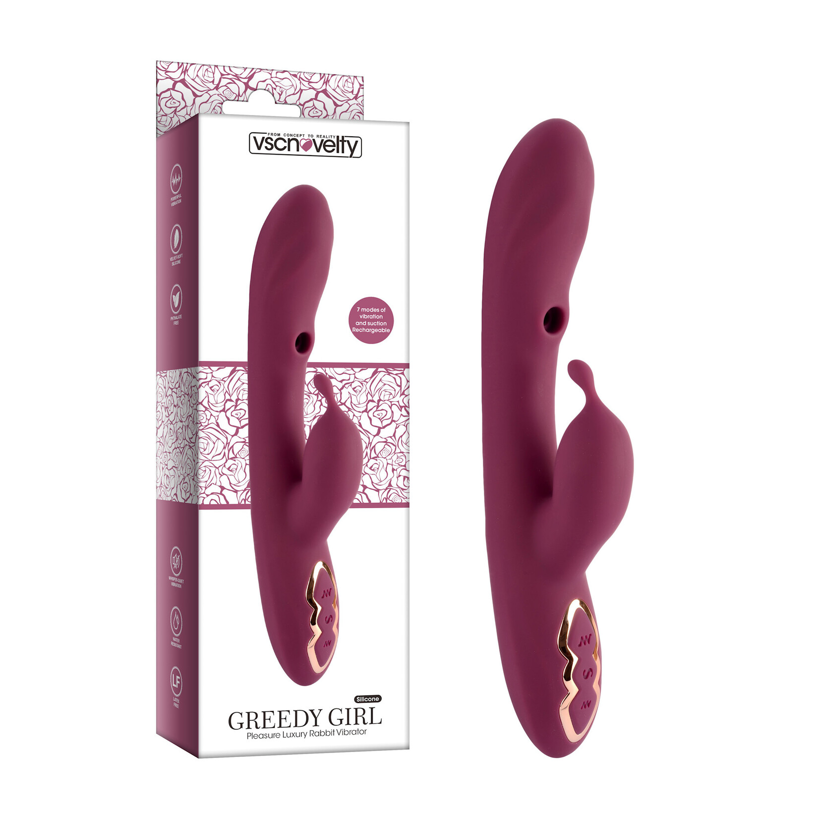 PLEASURE LUXURY RABBIT VIBRATOR- GREEDY GIRL