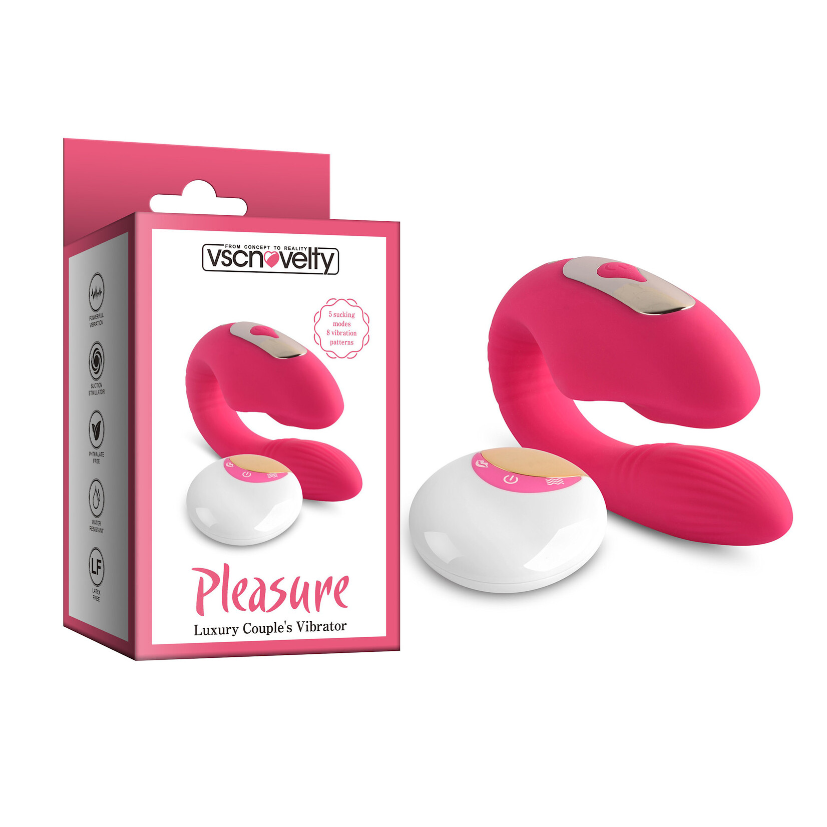 PLEASURE LUXURY COUPLE'S VIBRATOR WITH REMOTE