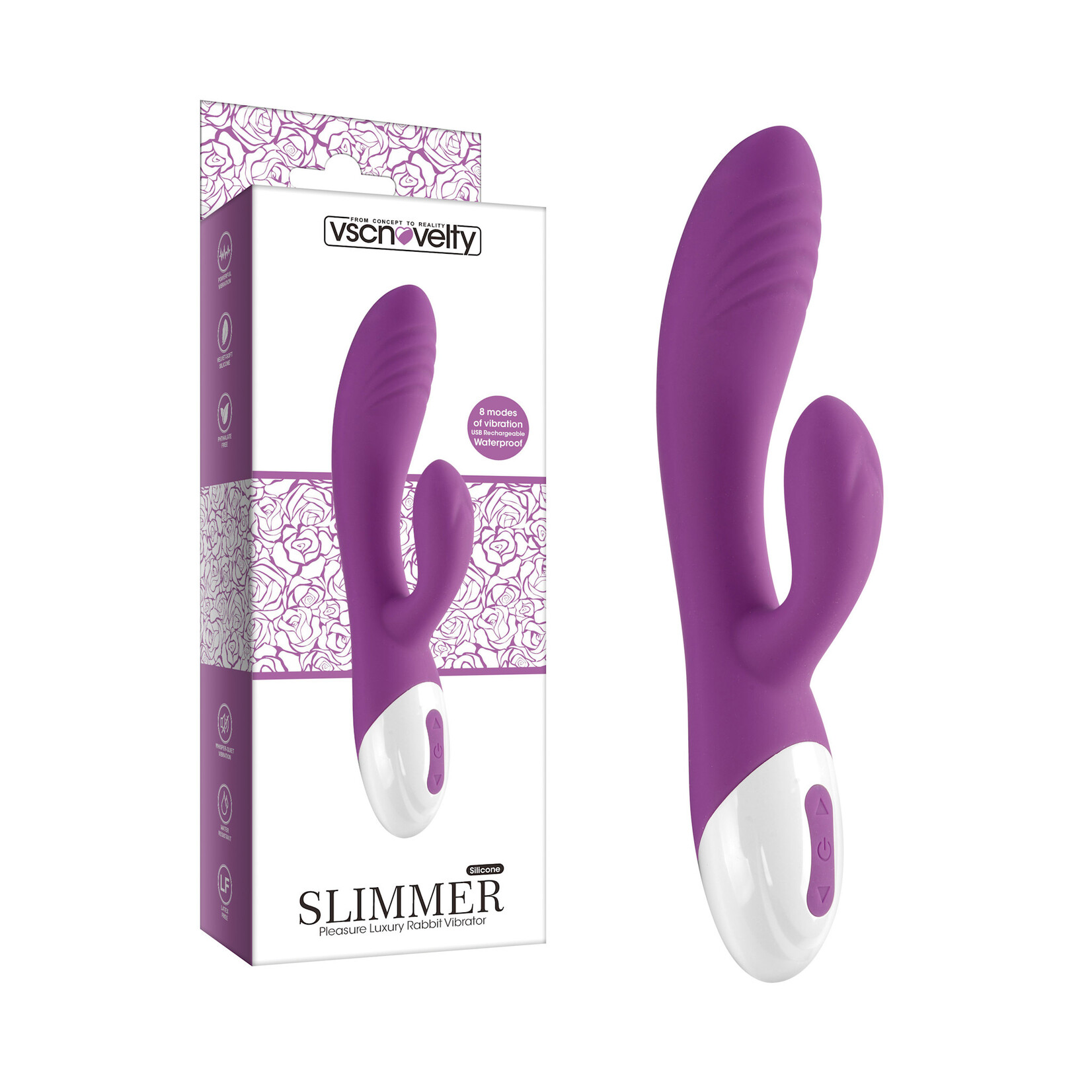 PLEASURE LUXURY RABBIT VIBRATOR - SLIMMER