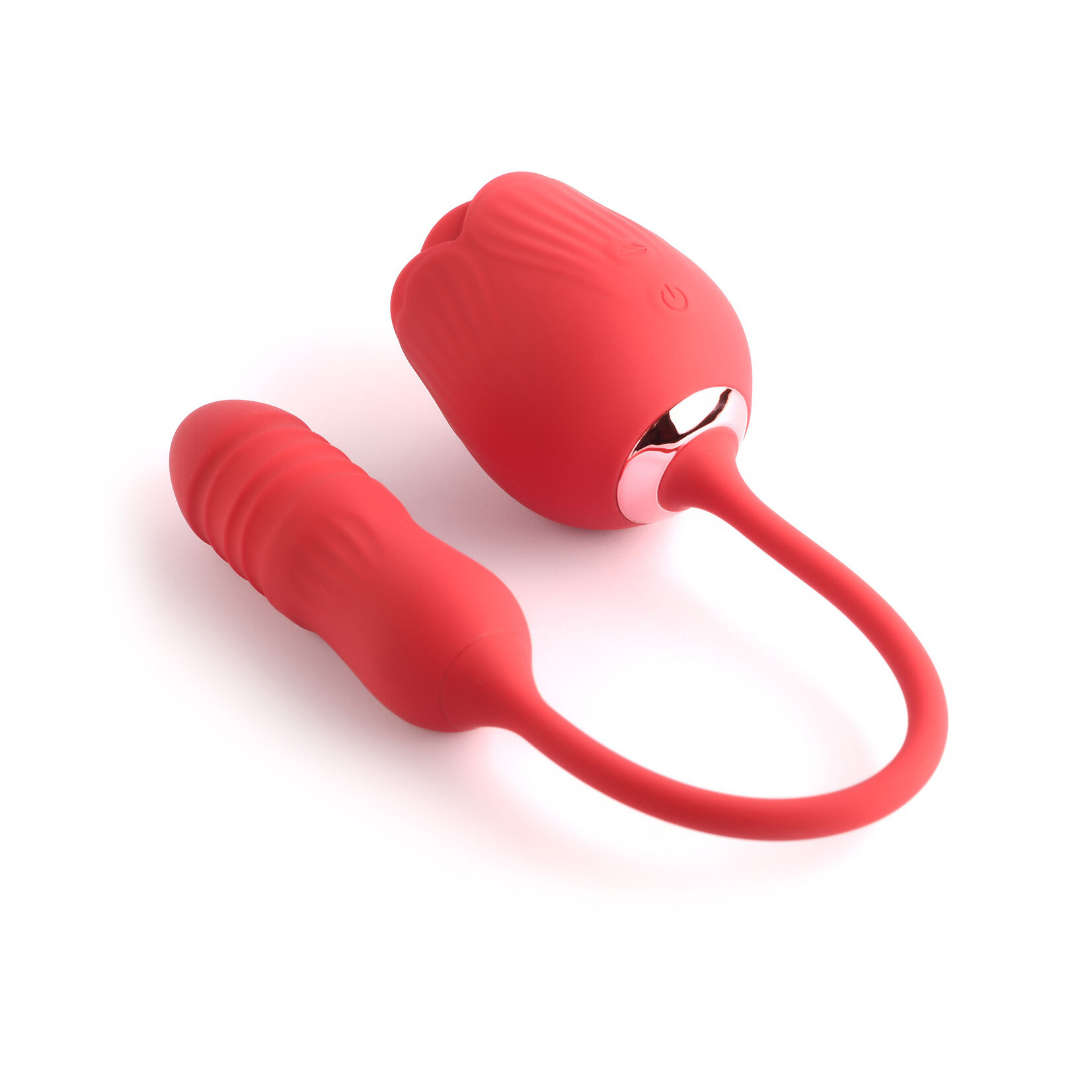 PLEASURE LUXURY DOUBLE-ENDED ROSE VIBRATOR