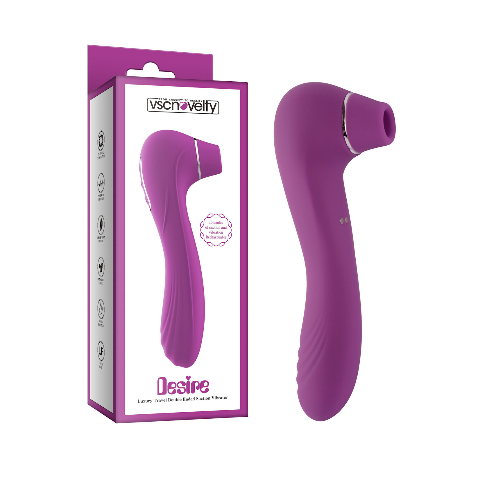 PLEASURE LUXURY TRAVEL DOUBLE ENDED SUCTION VIBRATOR