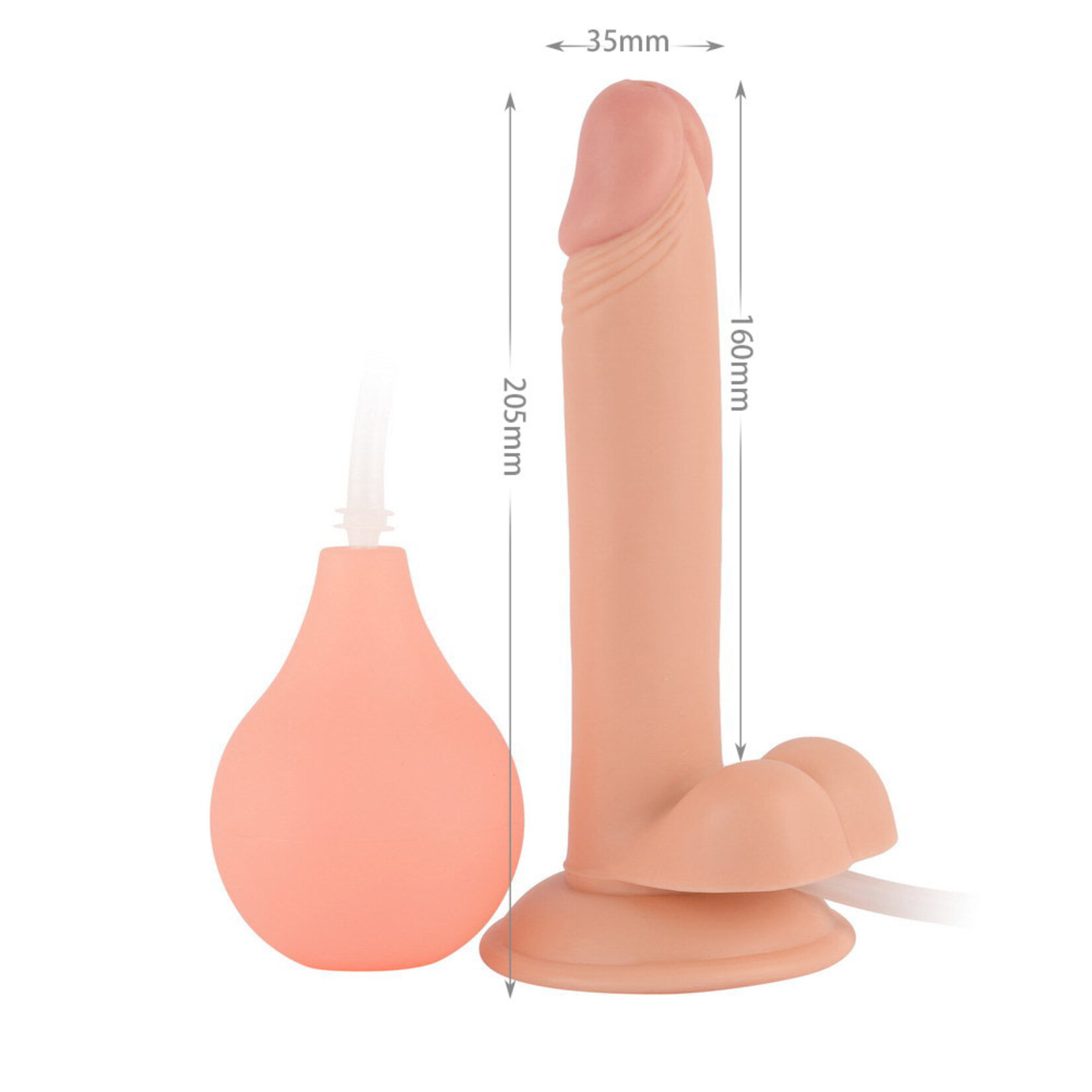 8" EASY-SQUIRTER EJACULATING REALISTIC DILDO