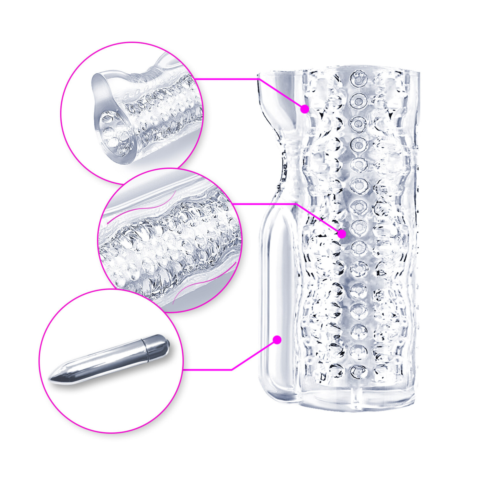 10 SPEED VIBRATION ICE GIRL TEXTURED SENSATION STROKER