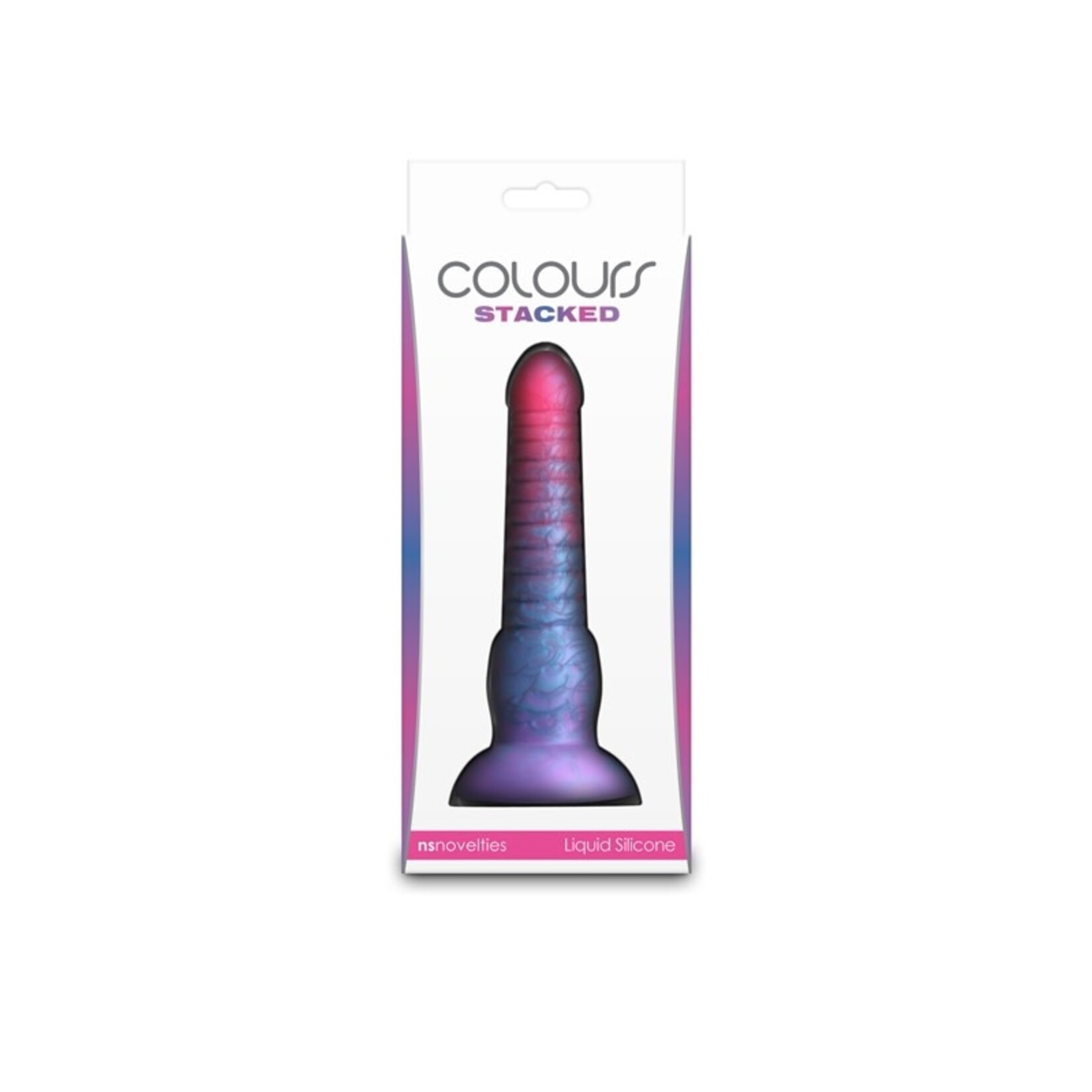 NS NOVELTIES NS - COLOURS - STACKED - 6" DILDO - PINK/BLUE