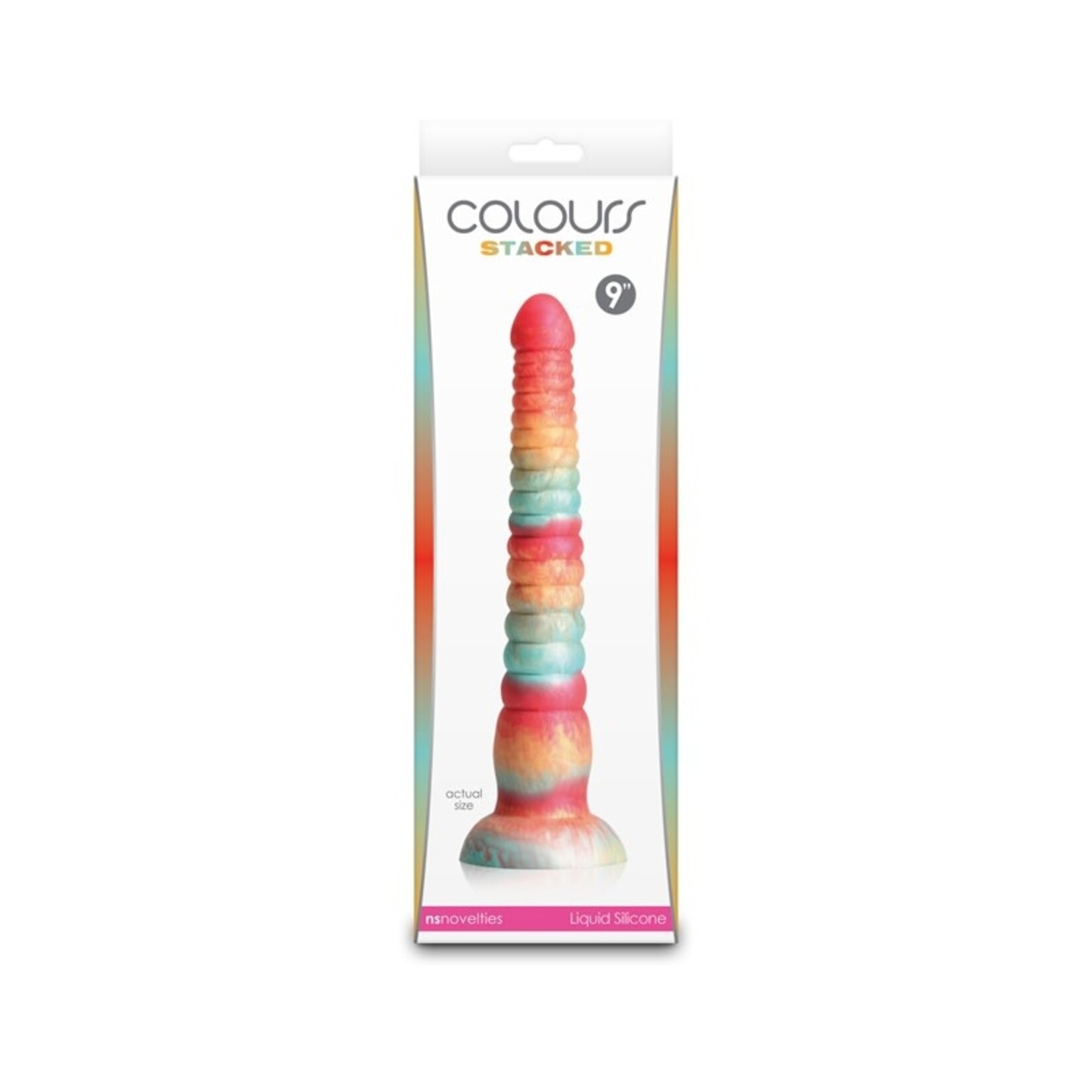 NS NOVELTIES NS - COLOURS - STACKED - 9" DILDO - RED/GOLD