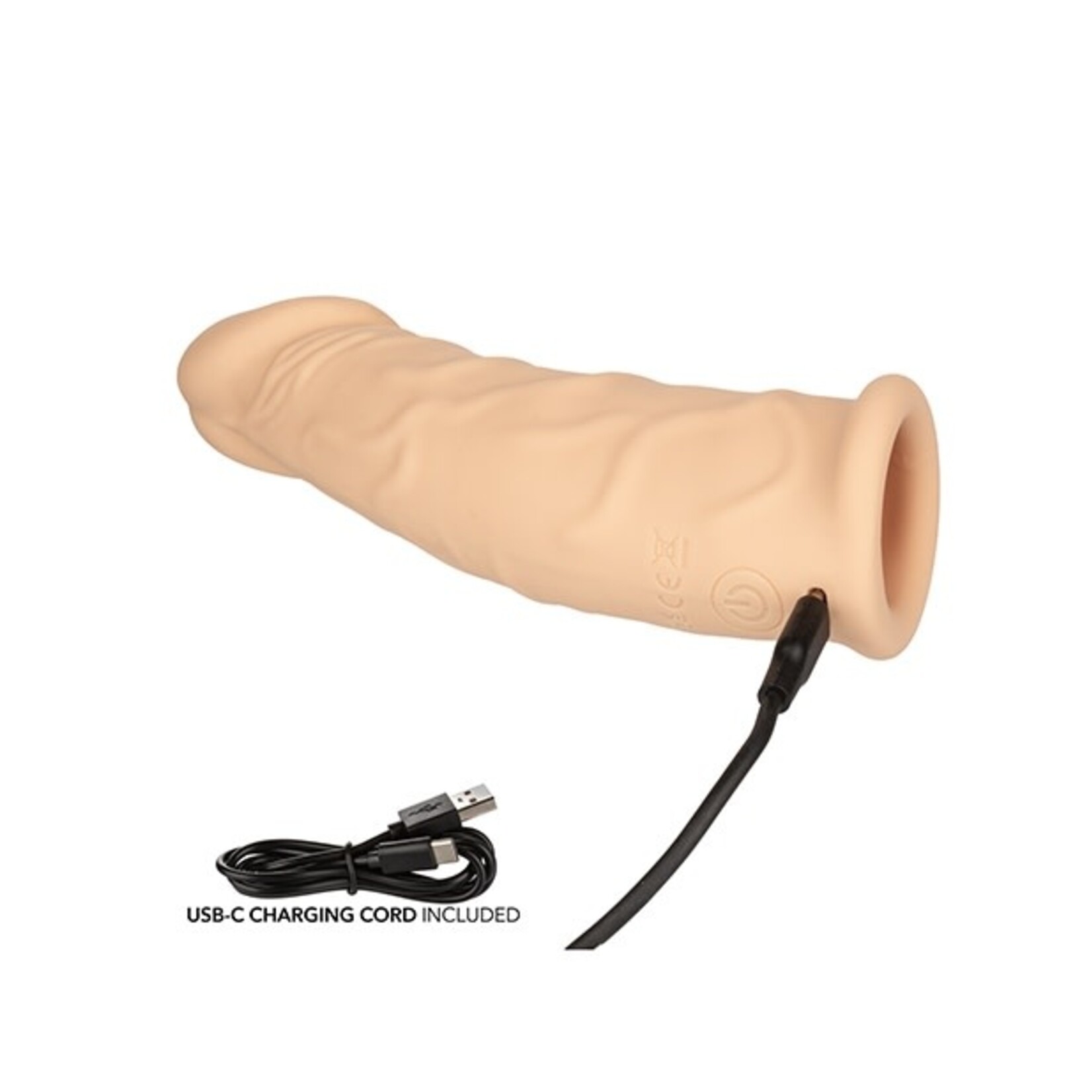 CALEXOTICS PERFORMANCE MAXX RECHARGEABLE VIBRATING EXTENSION 7" - IVORY
