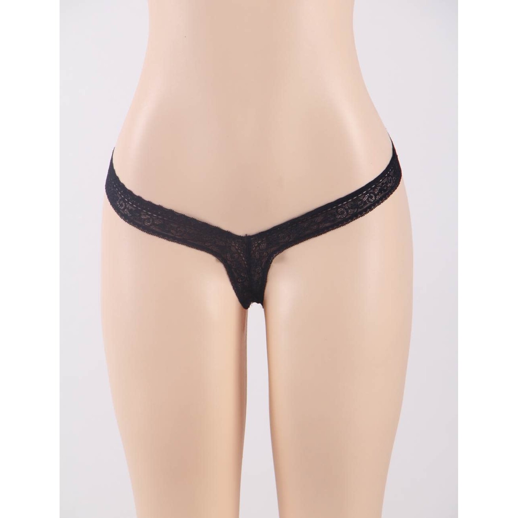 OH YEAH! -  FLOWER LACE BLACK SEXY PANTY   2XL AS SHOWN