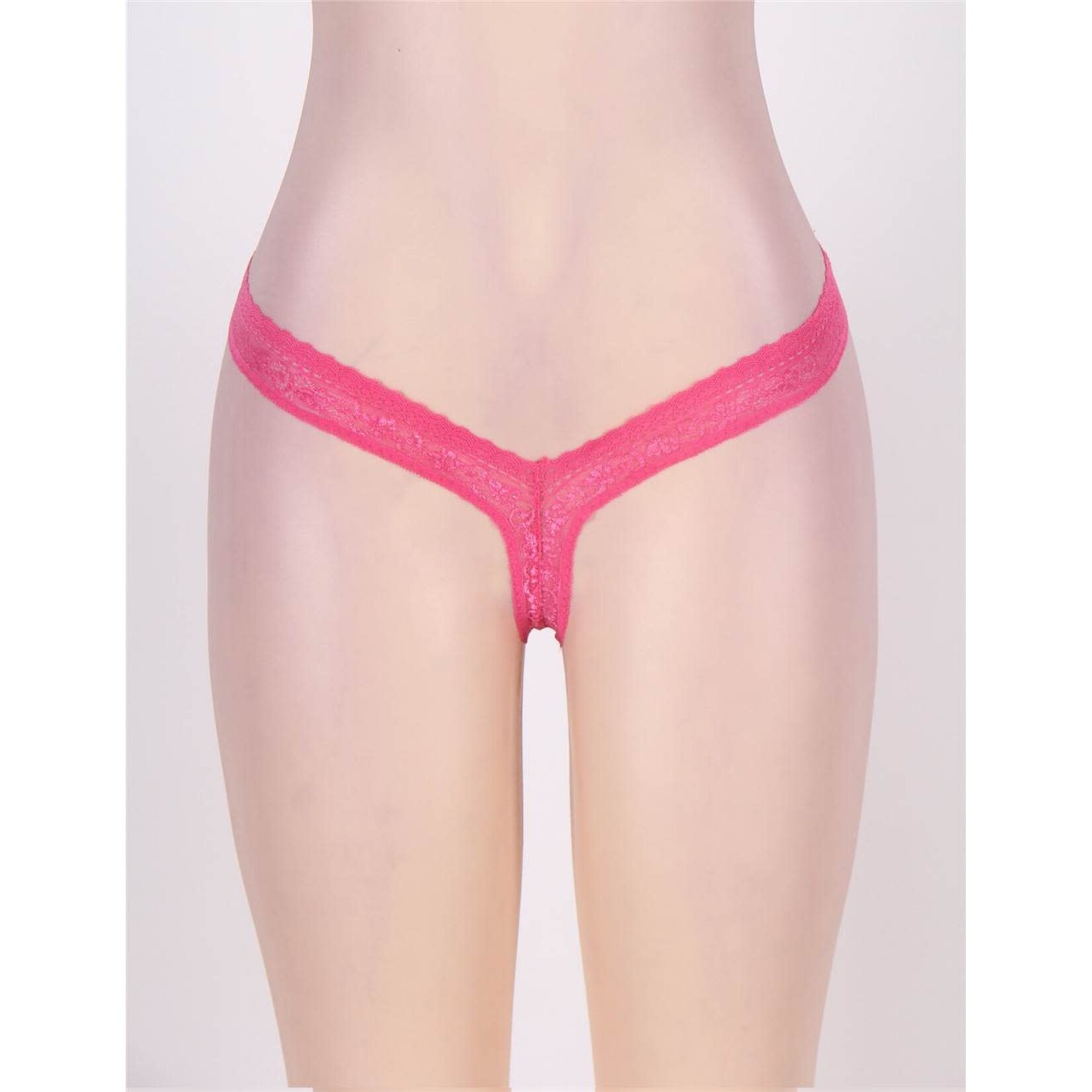 OH YEAH! -  FLOWER LACE PINK SEXY PANTY   2XL AS SHOWN