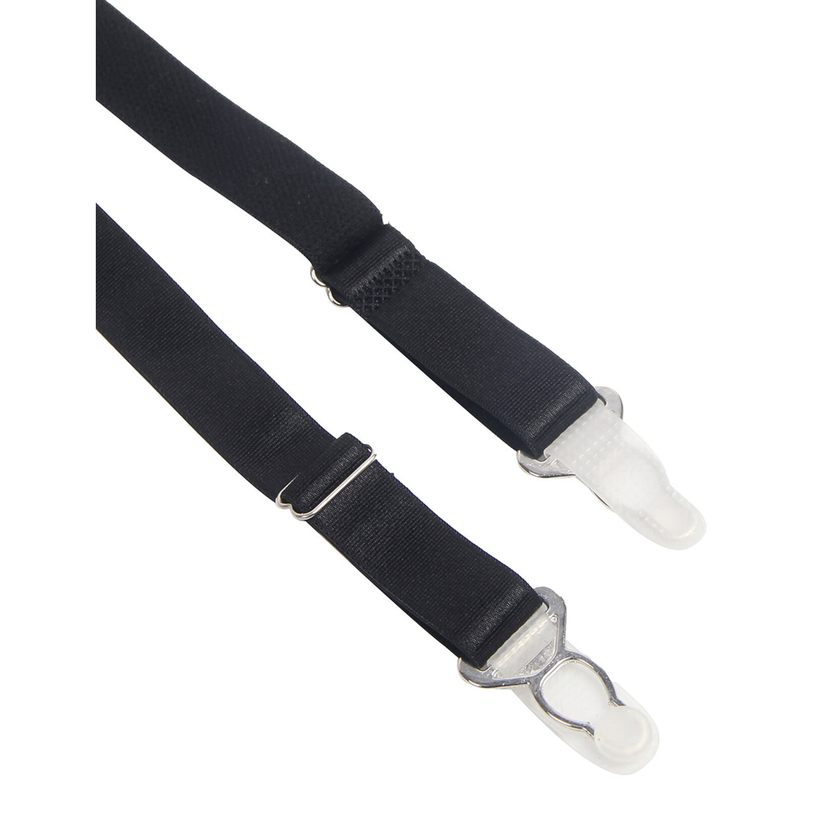 OH YEAH! -  BLACK SEXY PU LEATHER METAL CLIPS GARTER PANTY SMALL BLACK