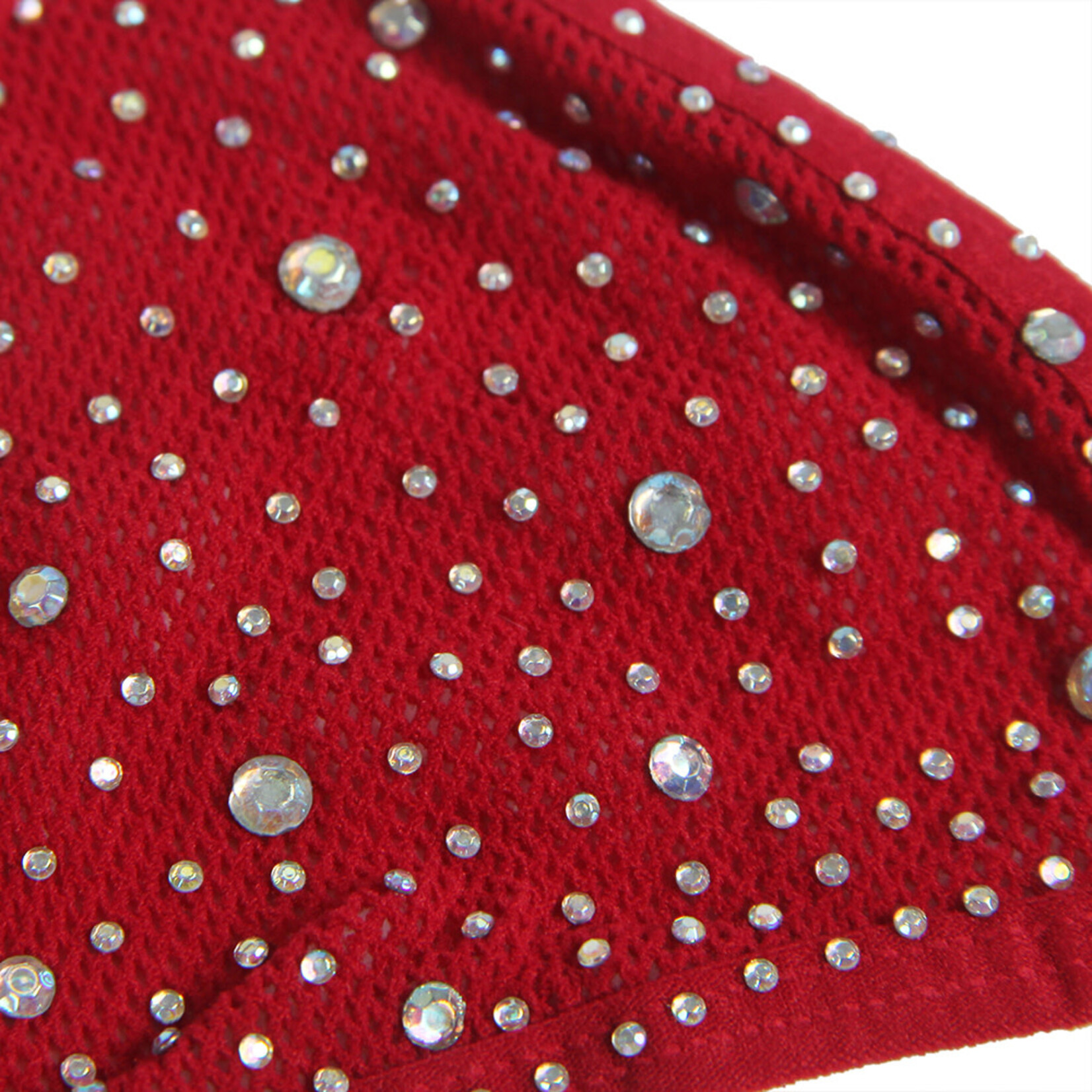 OH YEAH! -  RED SEXY DIAMOND FISHNET BODYSTOCKING WITH GLOVES XS-M AS SHOWN