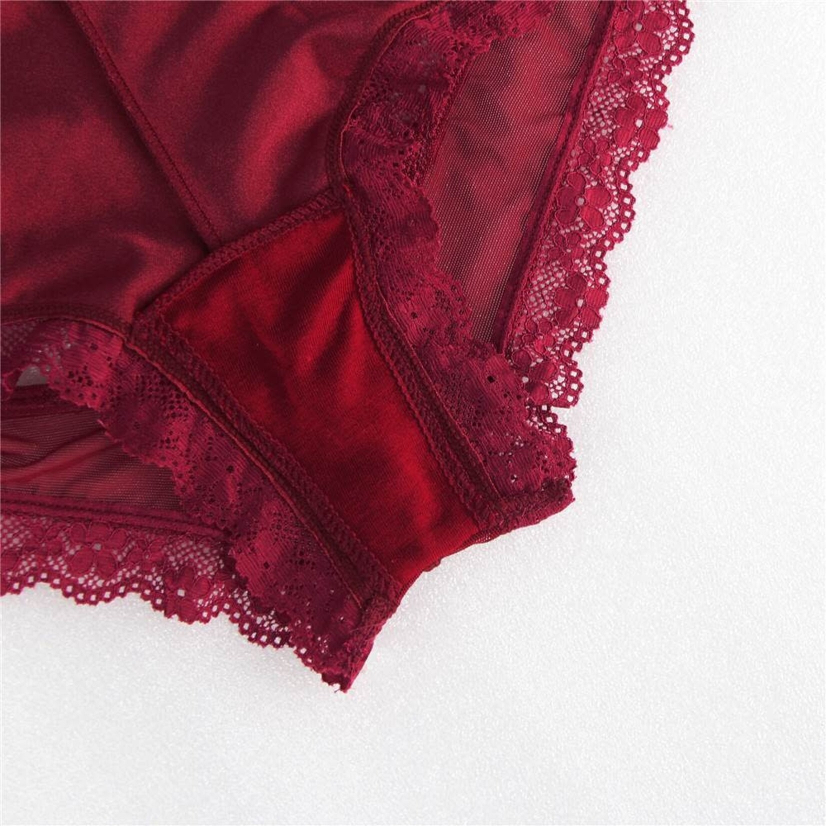 OH YEAH! -  RED HOLLOWED OUT LADIES' PANTY   XL-2XL AS SHOWN