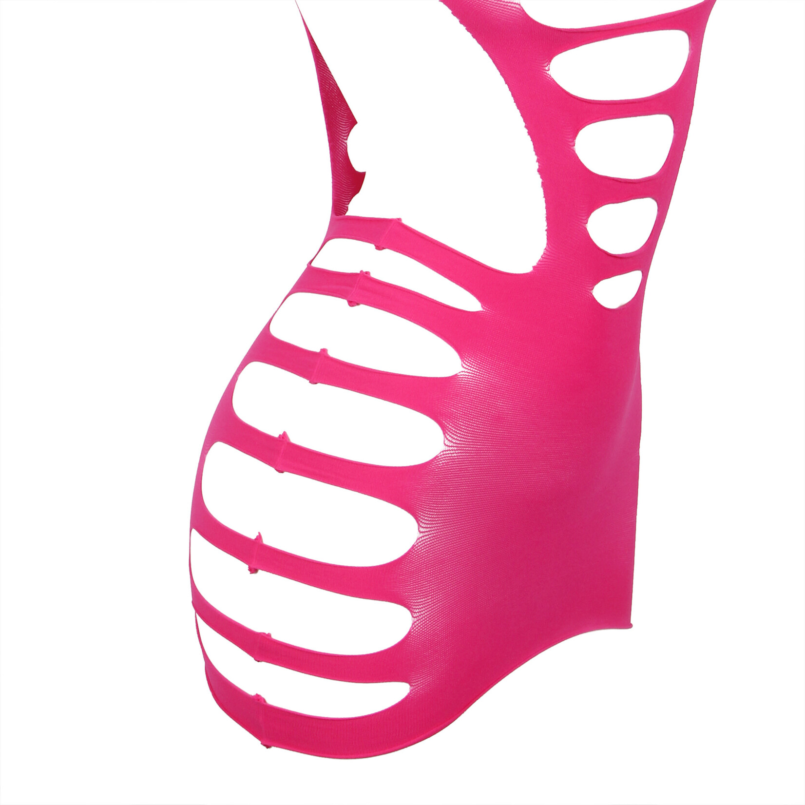 OH YEAH! -  ROSE SEXY LONG SLEEVES HOLLOW OUT BODYSTOCKING XS-M ROSE