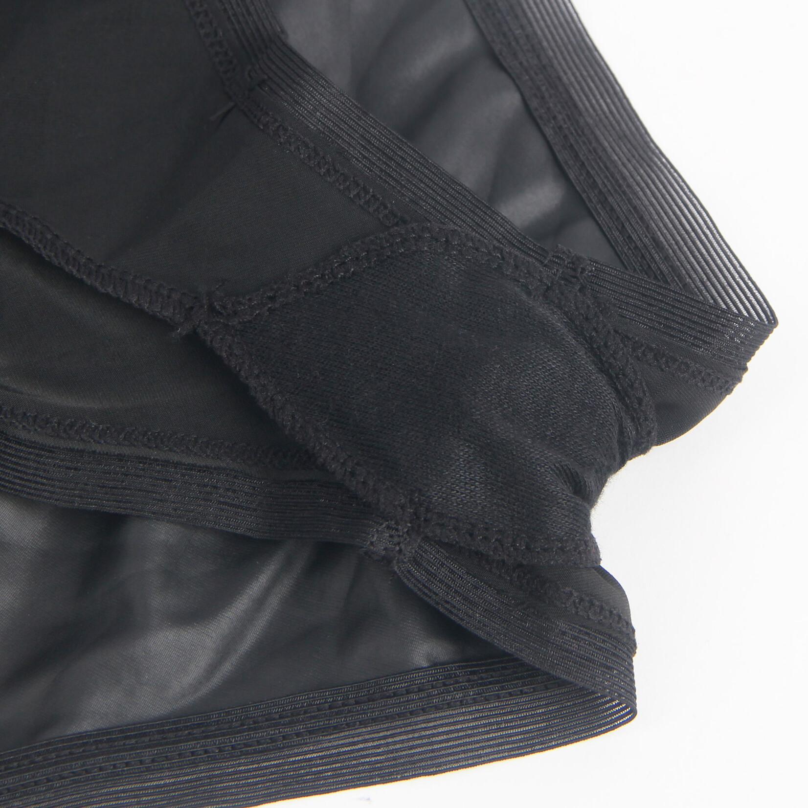 OH YEAH! -  BLACK SEXY PU LEATHER WOMEN UNDERWEAR MEDIUM BLACK