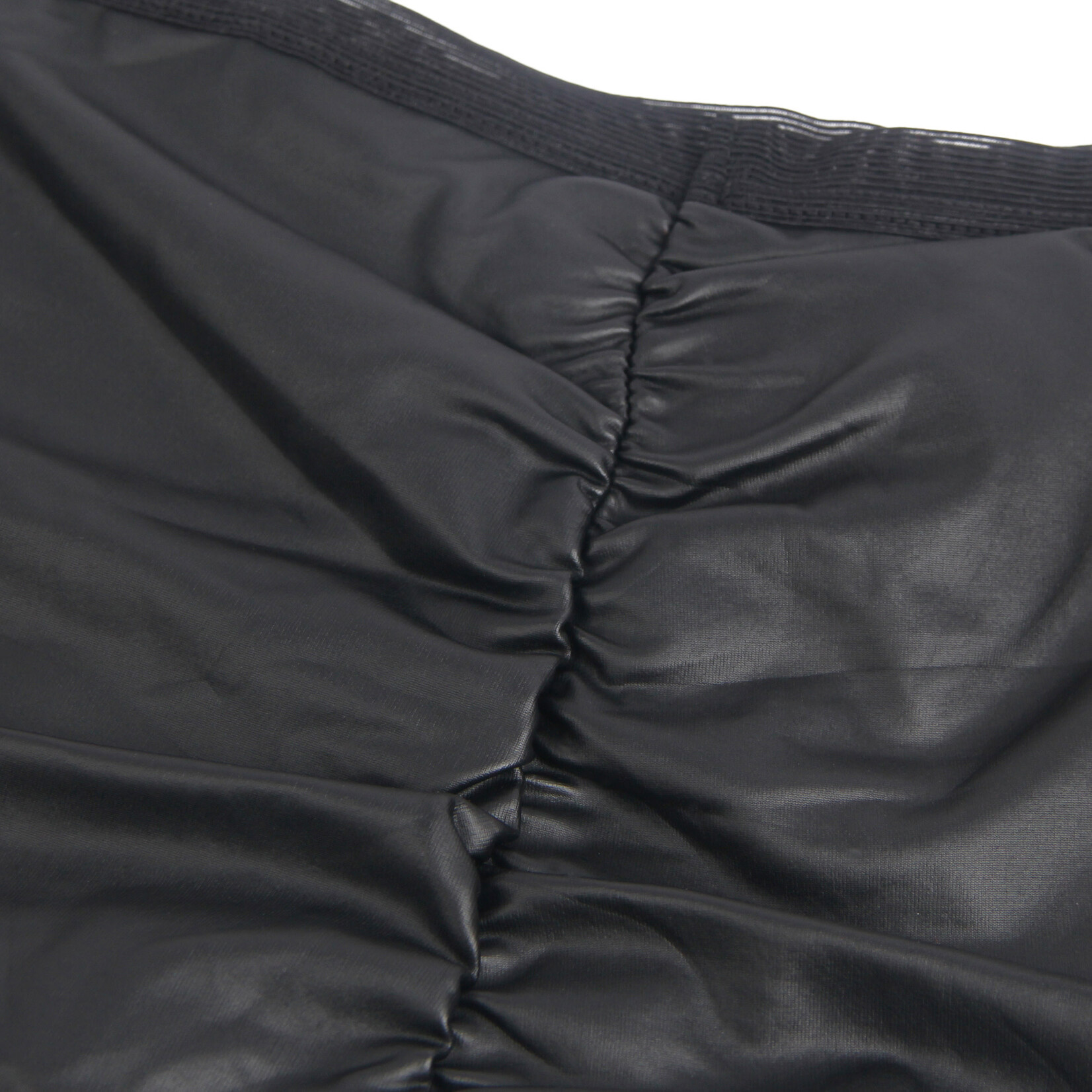 OH YEAH! -  BLACK SEXY PU LEATHER WOMEN UNDERWEAR X-LARGE BLACK