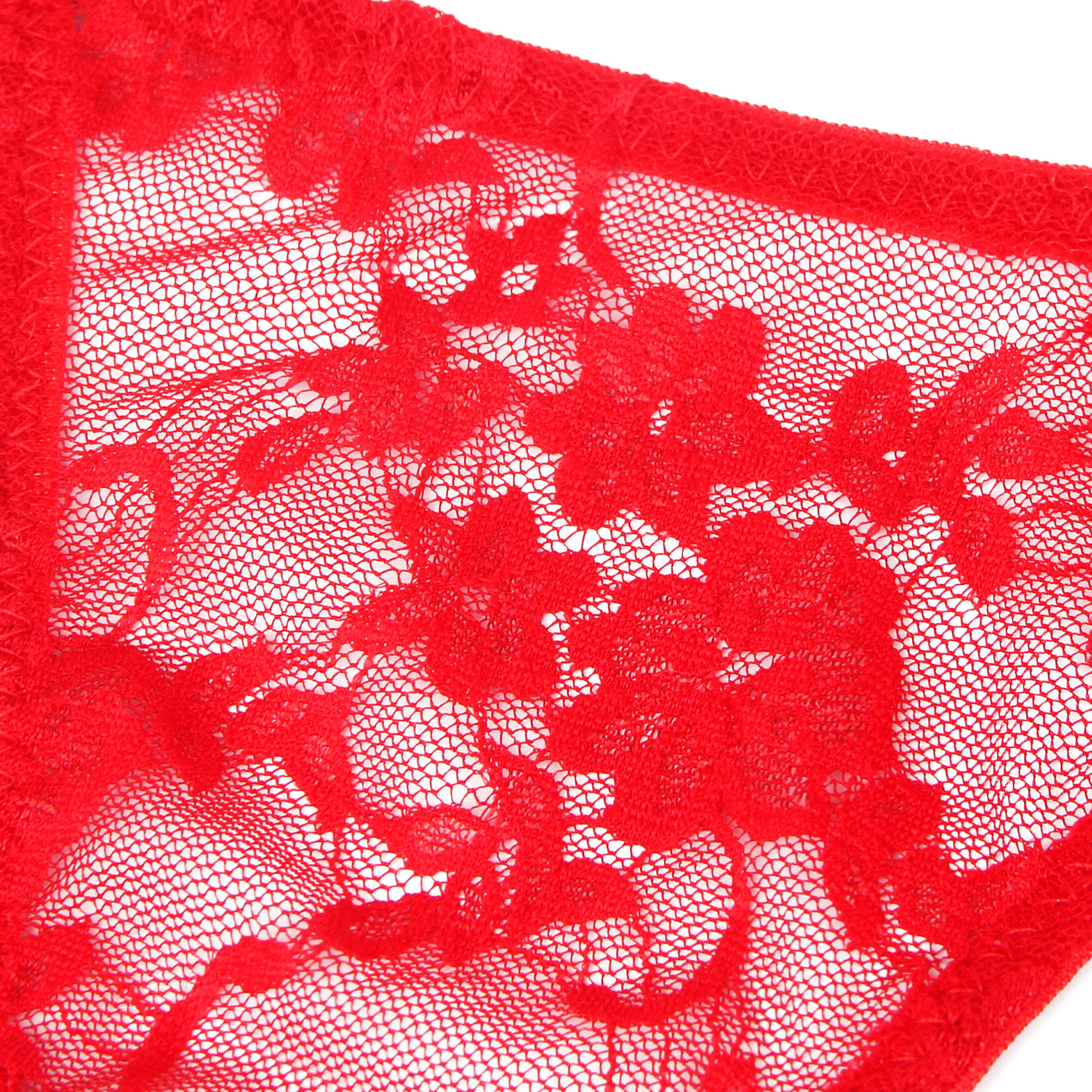 OH YEAH! -  RED SEXY LACE RIBBON BOW BUCKLES WAIST ADJUSTABLE WOMEN THONG MEDIUM RED