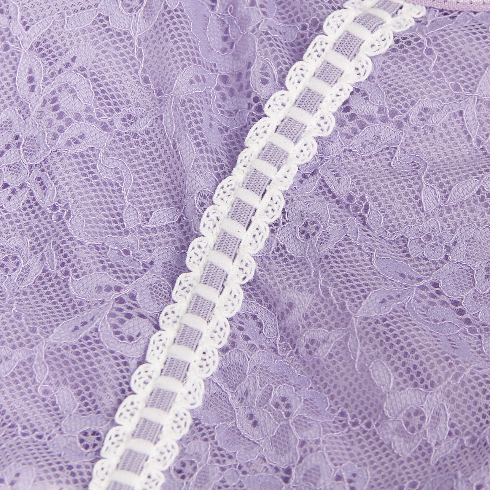 OH YEAH! -  PURPLE SEXY LACE BOW CROTCHLESS GARTER BODYSUIT LARGE PURPLE