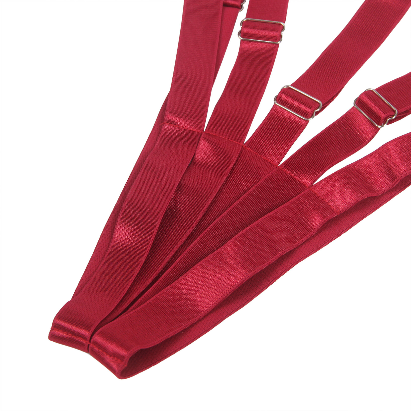 OH YEAH! -  RED SEXY ADJUSTABLE BONDAGE BODYSUIT XL-2XL RED