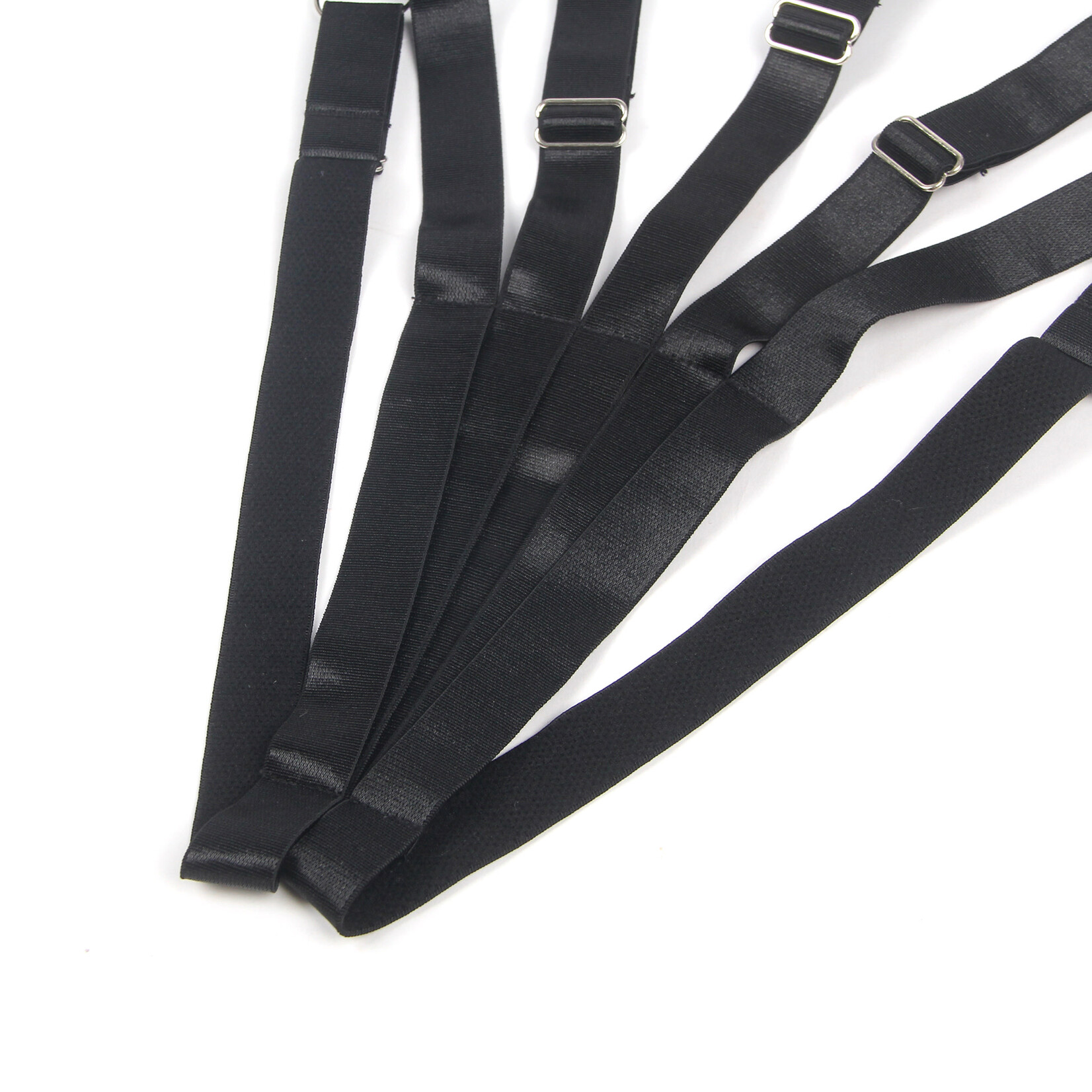 OH YEAH! -  BLACK SEXY ADJUSTABLE BONDAGE BODYSUIT M-L BLACK