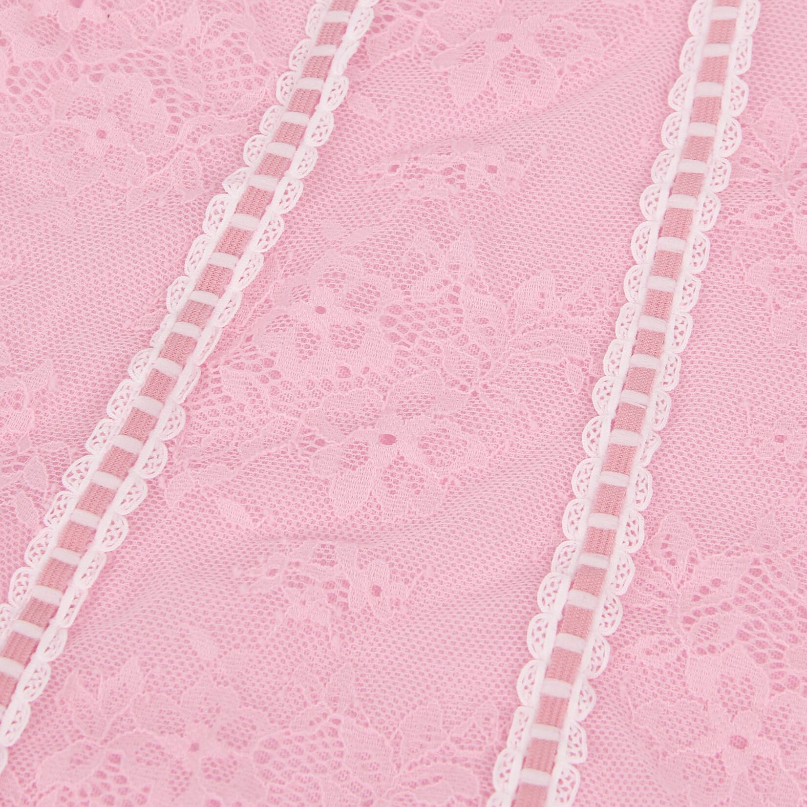 OH YEAH! -  PINK SEXY LACE RUFFLED SUSPENDER NIGHTDRESS MEDIUM PINK