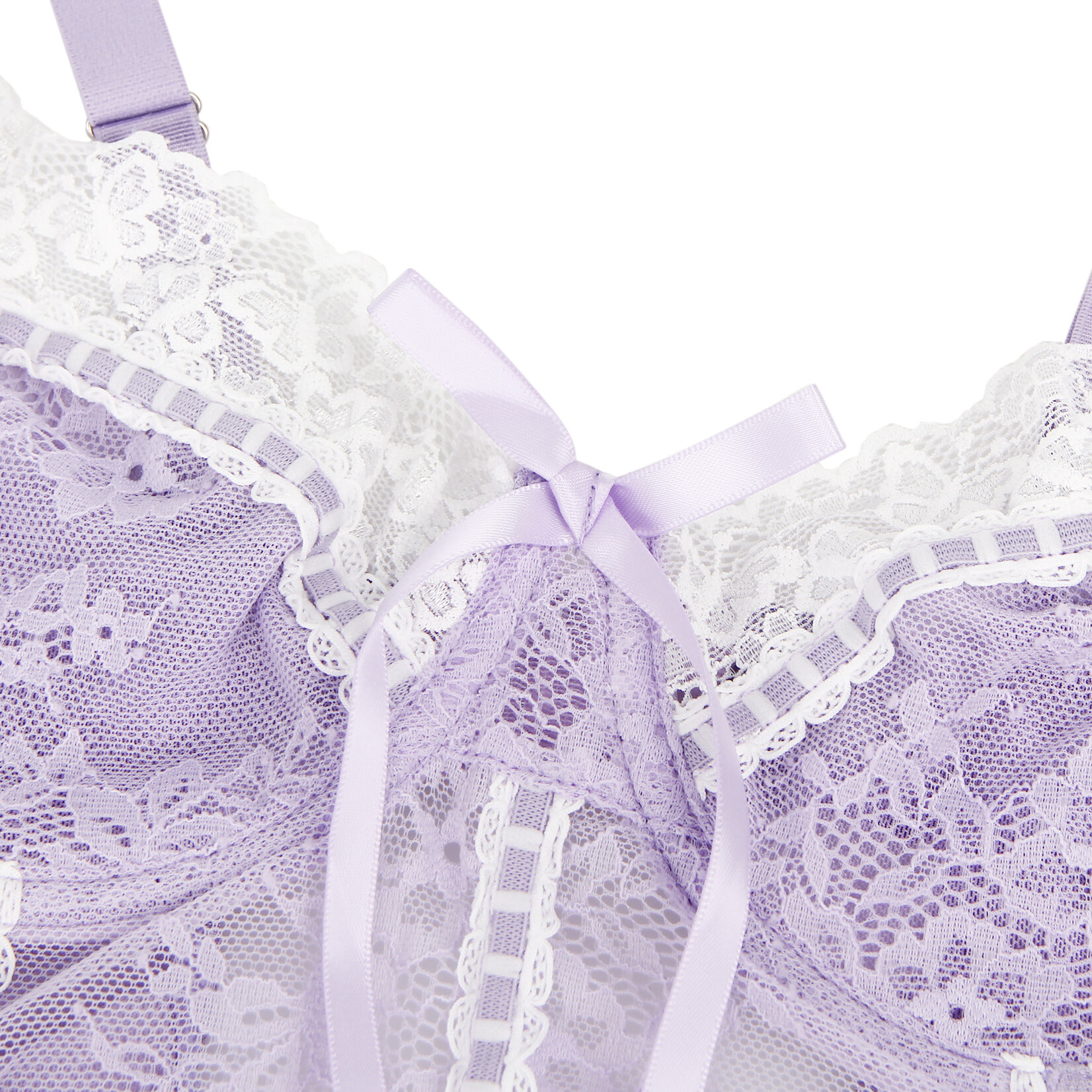 OH YEAH! -  PURPLE SEXY LACE RUFFLED SUSPENDER NIGHTDRESS LARGE PURPLE