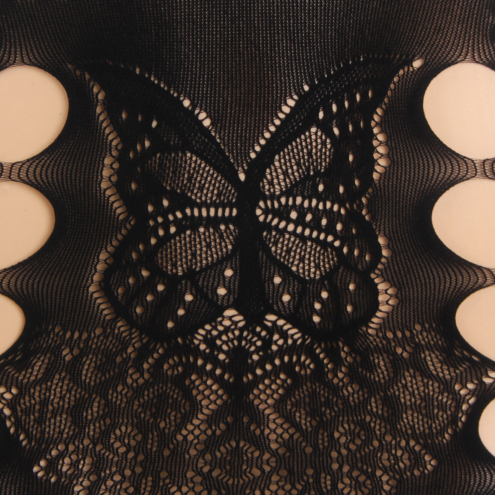 OH YEAH! -  BLACK SEXY JACQUARD HOLLOW OUT HALTER BODYSTOCKING DRESS ONE SIZE BLACK