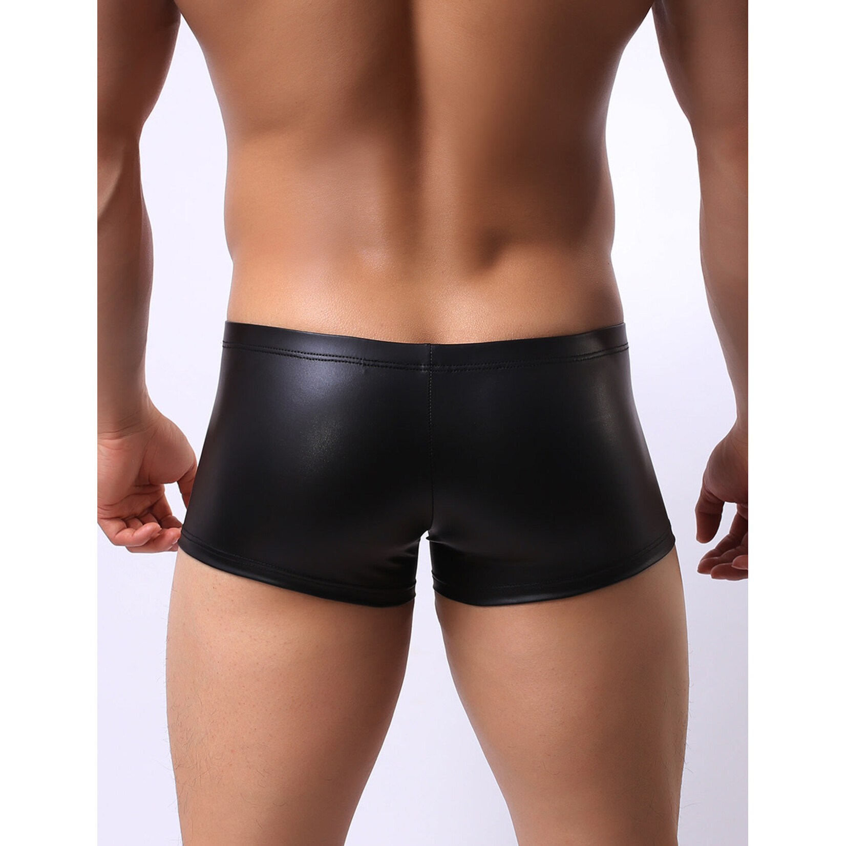 OH YEAH! -  BLACK LEATHER SEXY PANTY FOR MAN SMALL BLACK