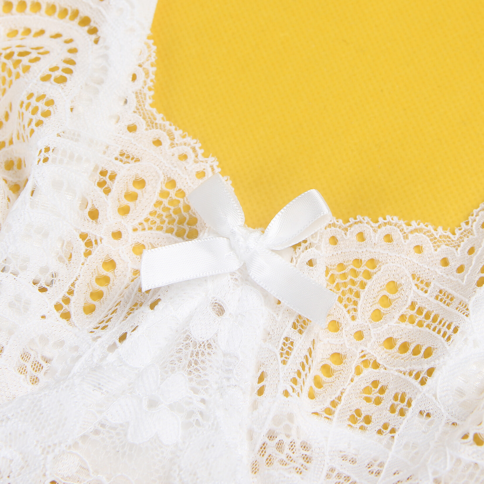 OH YEAH! -  WHITE SEXY JACQUARD LACE MESH CROTCHLESS BODYSUIT WITH GARTER LARGE WHITE