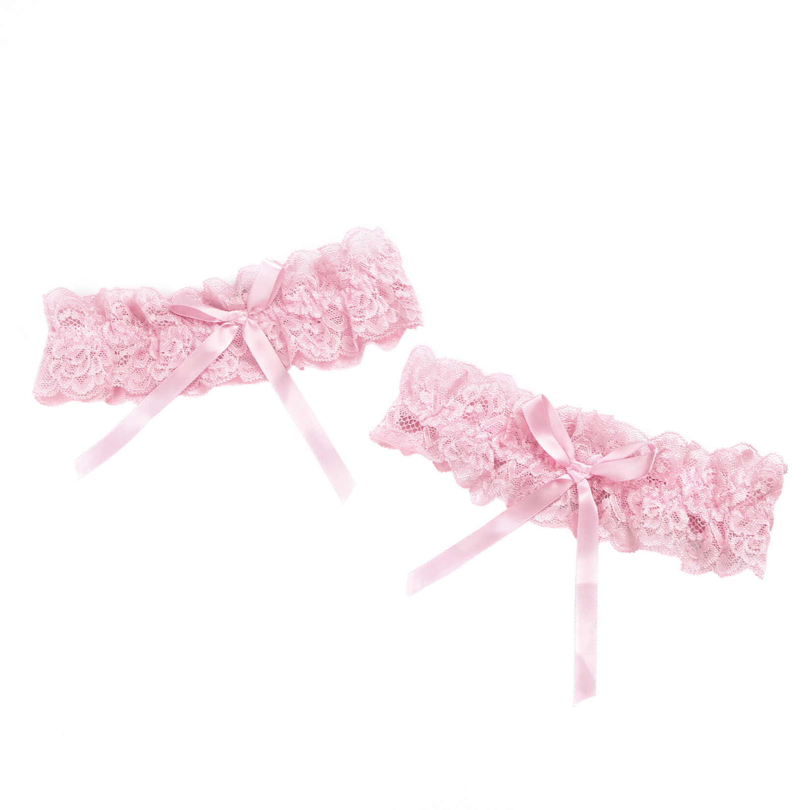 OH YEAH! -  PINK SEXY JACQUARD LACE MESH CROTCHLESS BODYSUIT WITH GARTER LARGE PINK