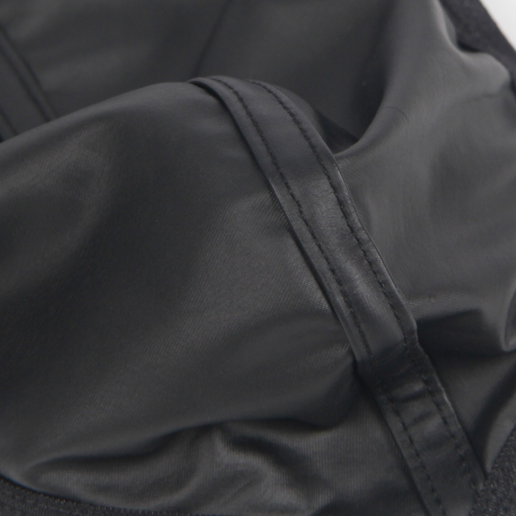 OH YEAH! -  BLACK SEXY PU LEATHER HOLLOW OUT MEN UNDERWEAR SMALL BLACK