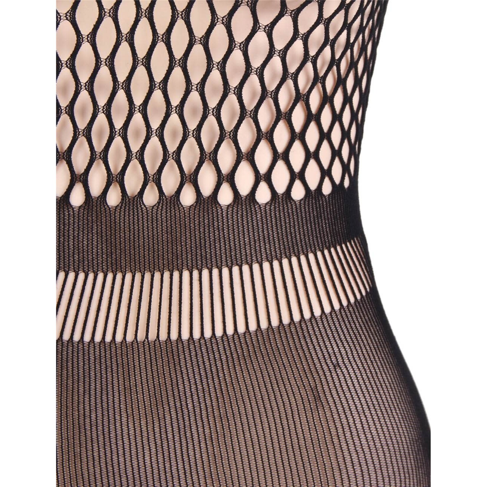 OH YEAH! -  PLUS SIZE CROTCHET MESH HOLLOW-OUT MINI CHEMISE DRESS L-2XL AS SHOWN