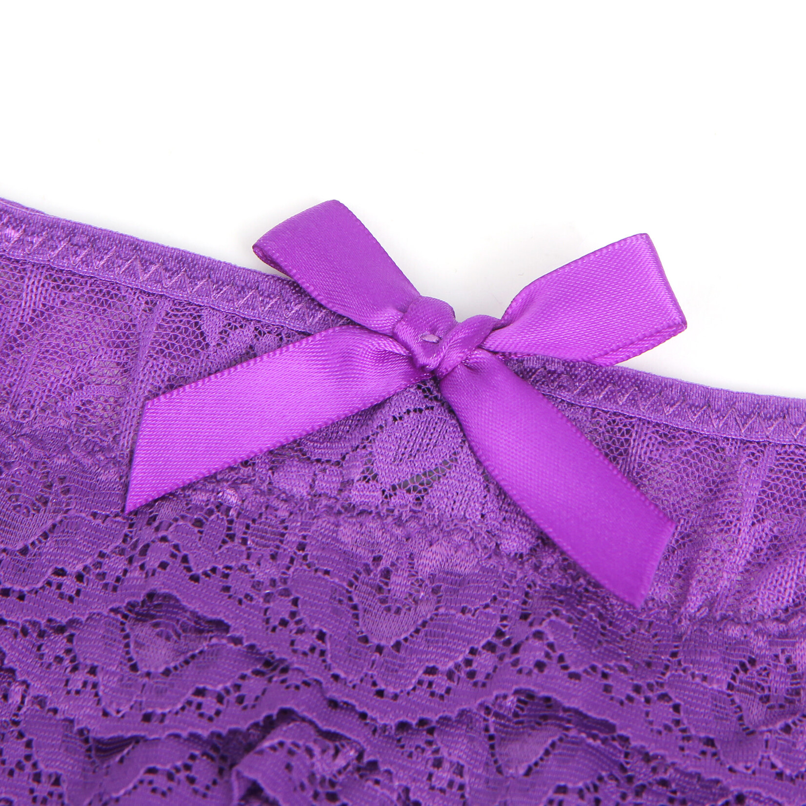 OH YEAH! -  PURPLE SEXY LACE CROTCHLESS PANTY   X-LARGE PURPLE
