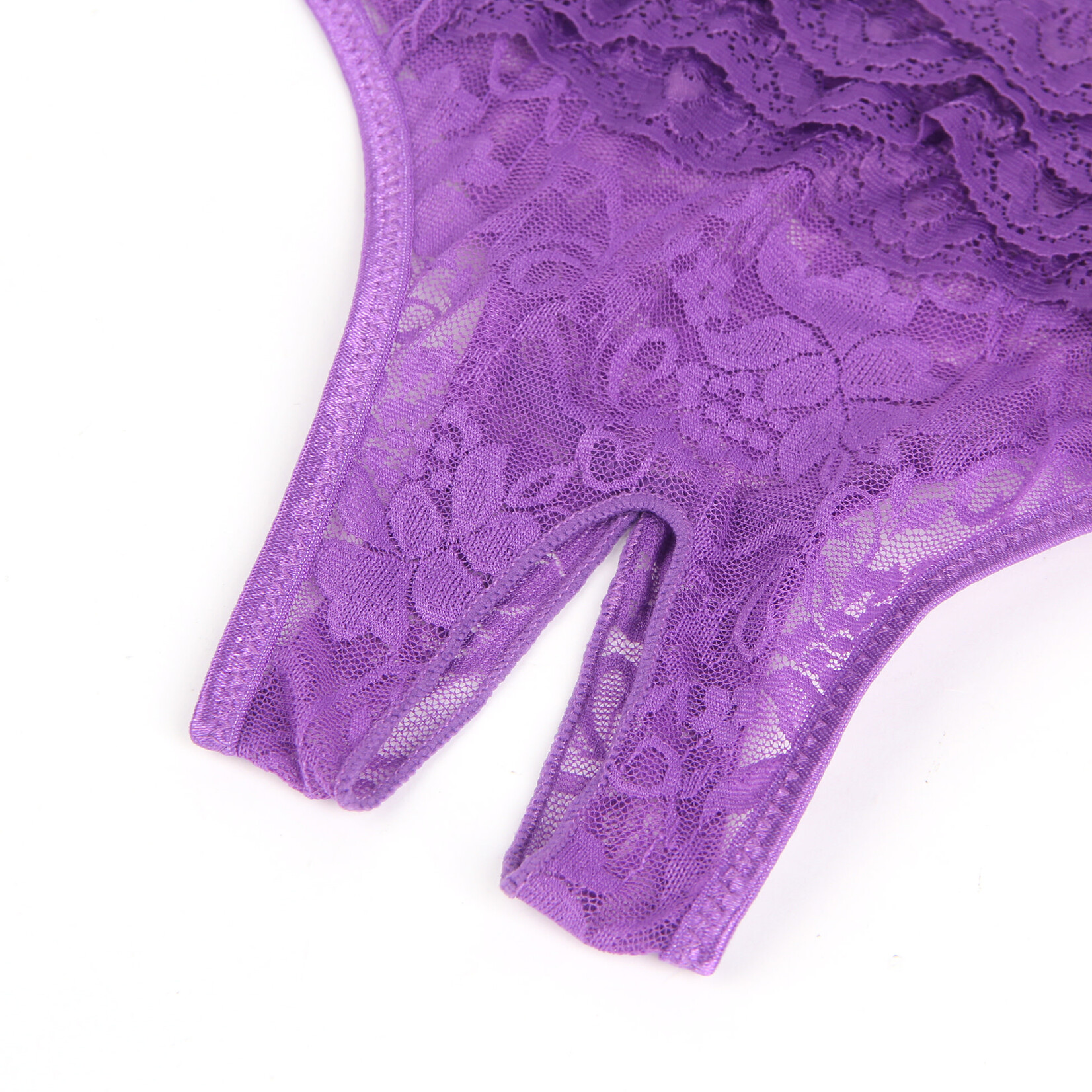 OH YEAH! -  PURPLE SEXY LACE CROTCHLESS PANTY   MEDIUM PURPLE