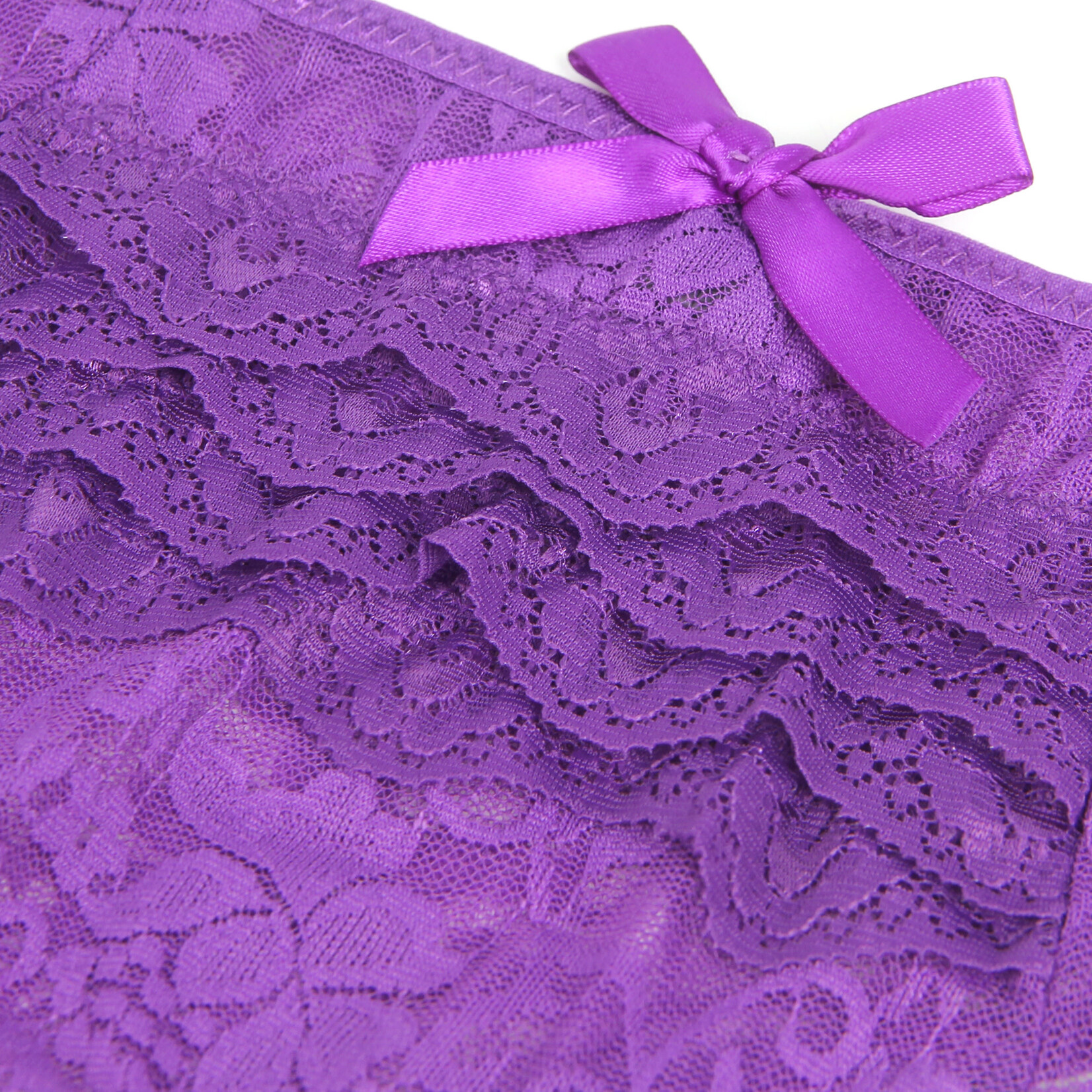 OH YEAH! -  PURPLE SEXY LACE CROTCHLESS PANTY   2XL PURPLE
