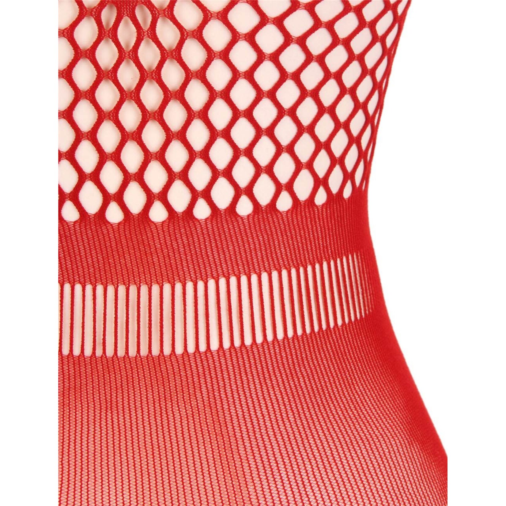 OH YEAH! -  CROTCHET MESH HOLLOW-OUT MINI CHEMISE RED DRESS XS-M AS SHOWN