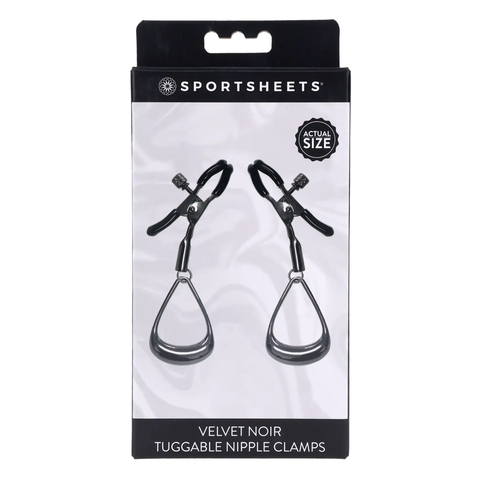 SPORTSHEETS VELVET NOIR TUGGABLE NIPPLE CLAMPS