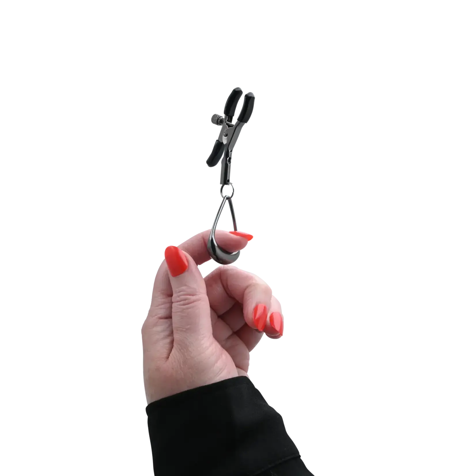 SPORTSHEETS VELVET NOIR TUGGABLE NIPPLE CLAMPS